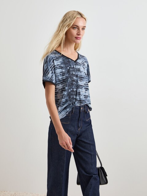 Imagem 0 de T-Shirt Estampada Decote em V