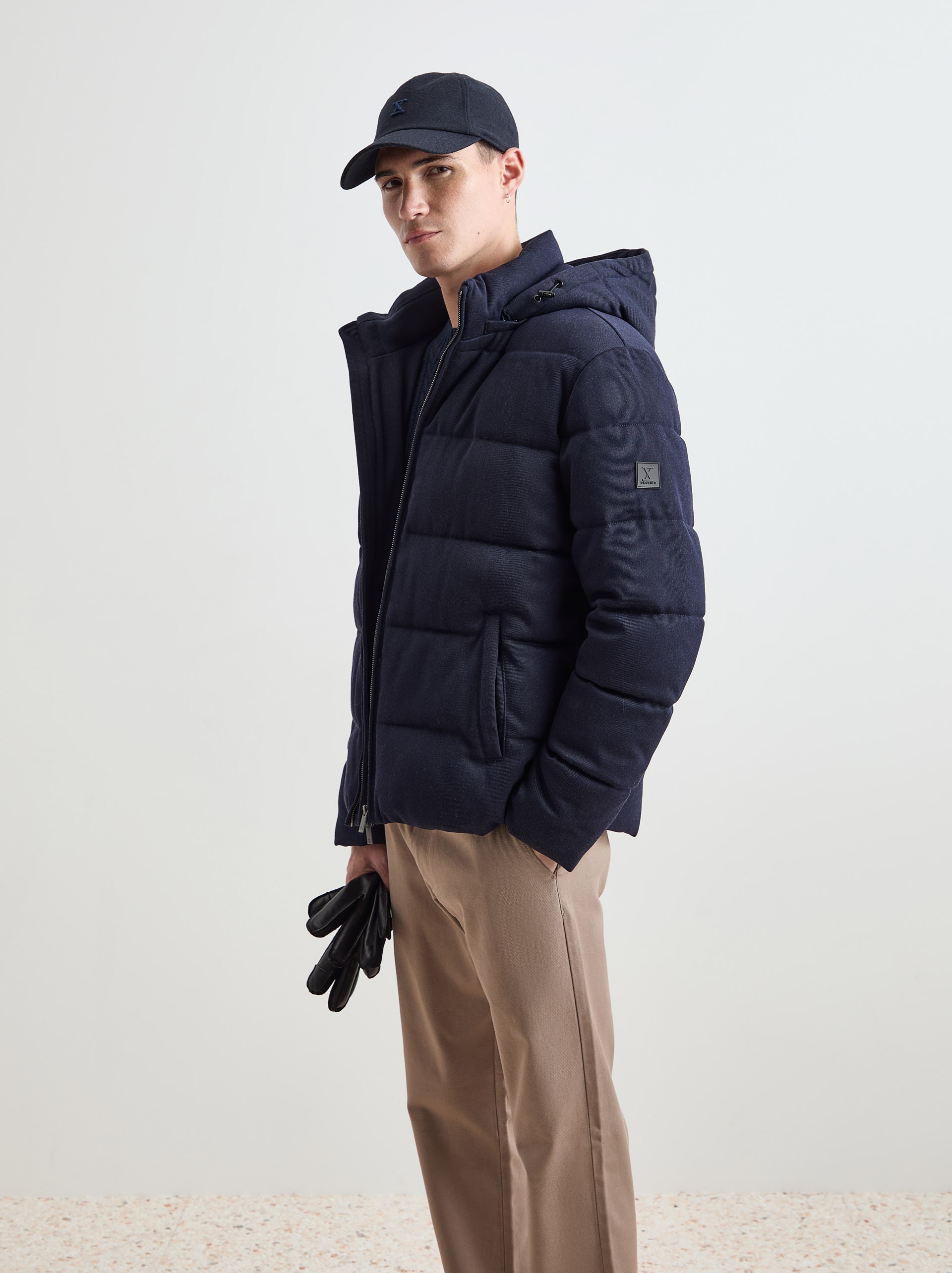 Blusão Acolchoado com Capuz Azul-marinho-2