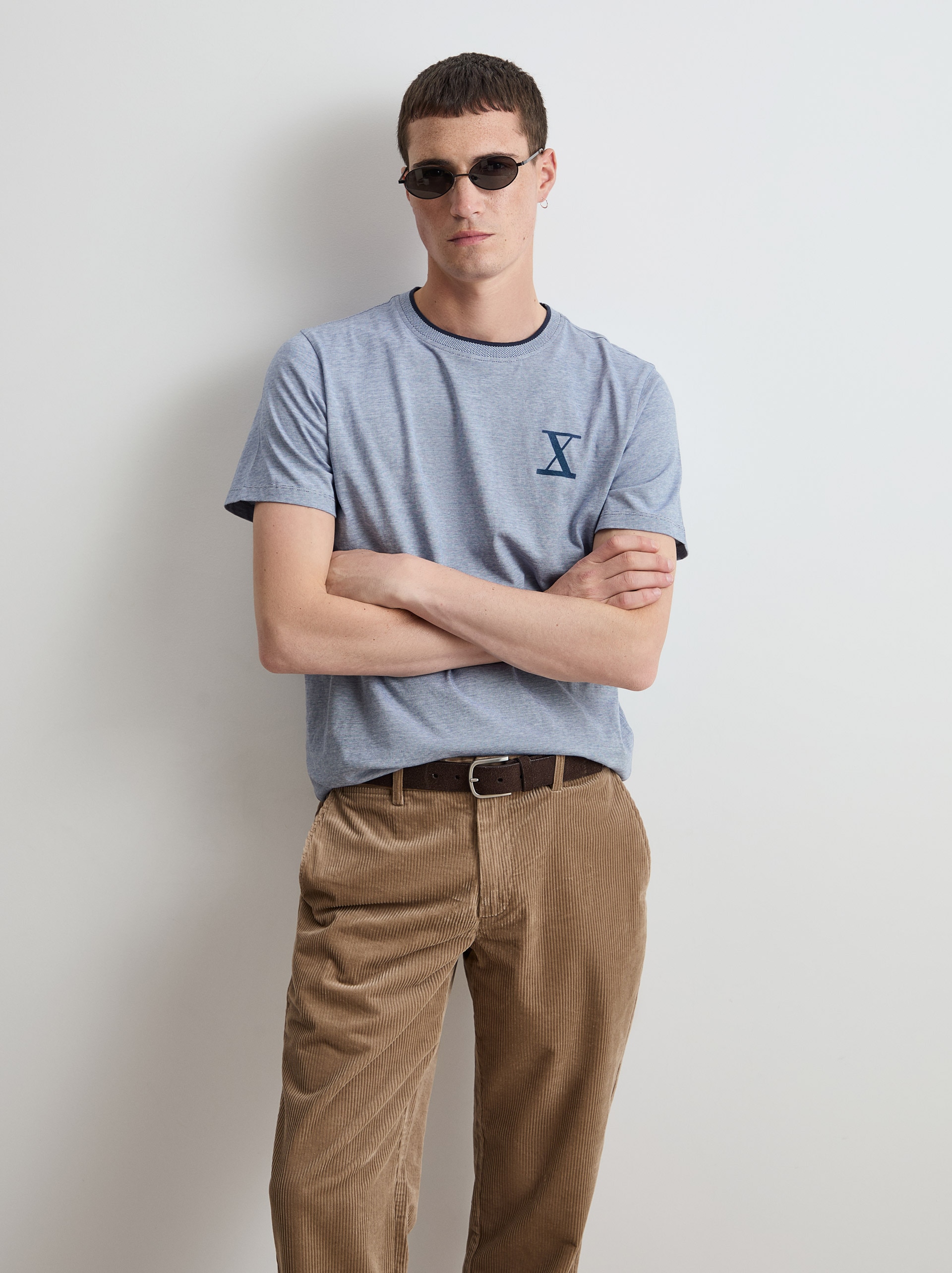 Imagem 0 de T-shirt às Riscas em Algodão