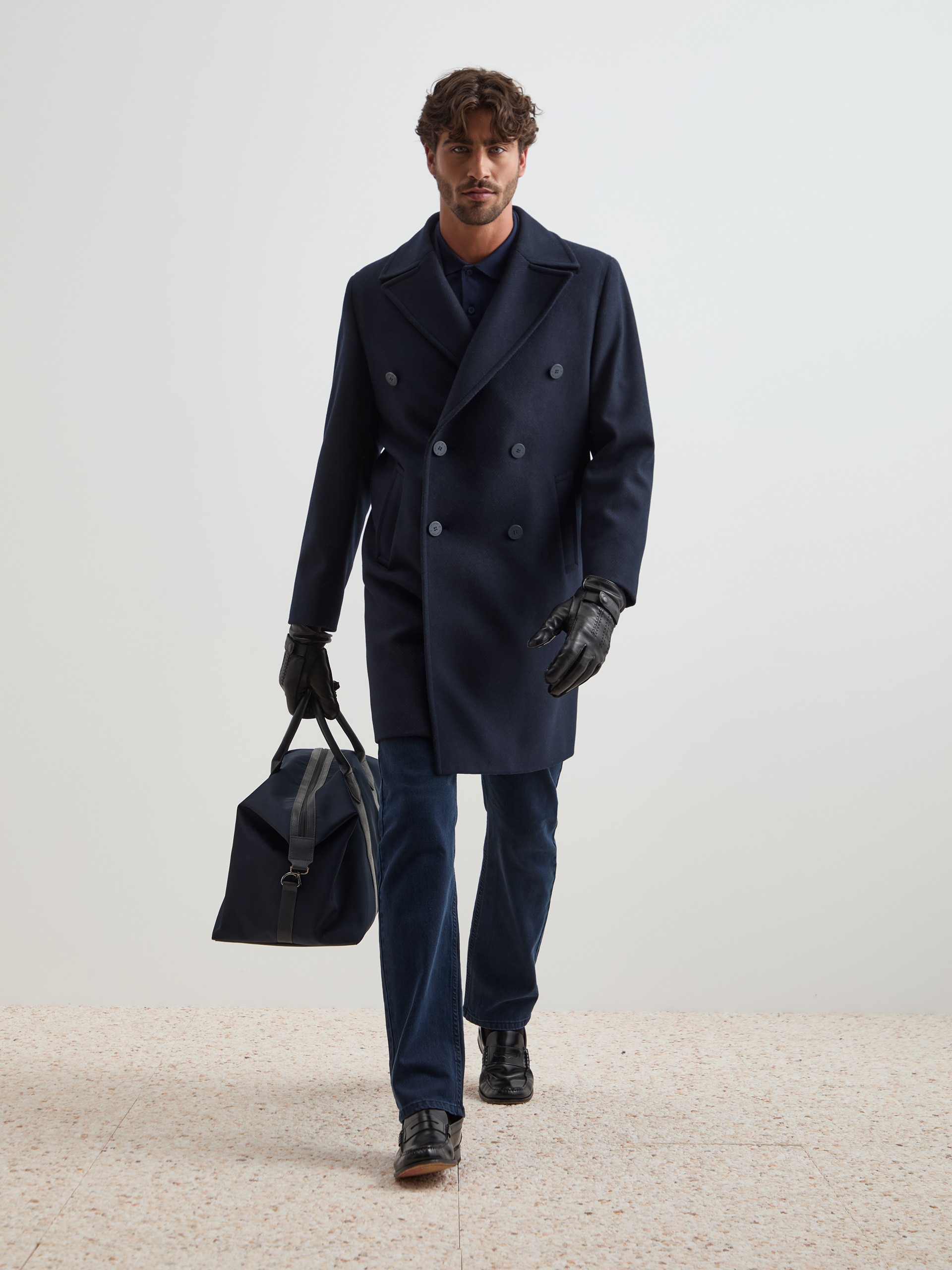 Imagem 0 de Sobretudo Comprido de Trespasse em Lã