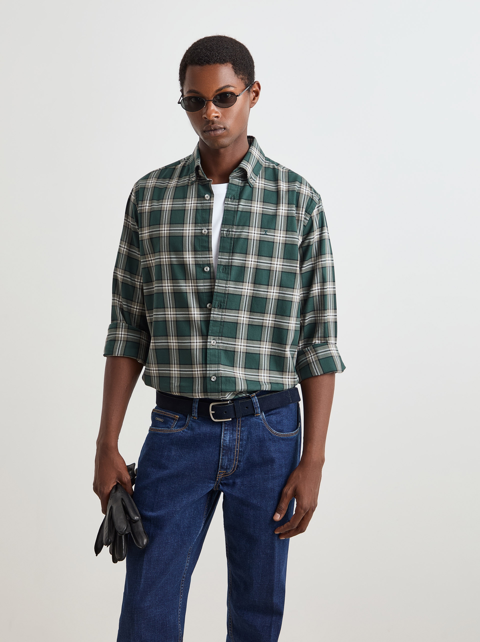 Imagem 0 de Camisa Regular Fit aos Quadrados