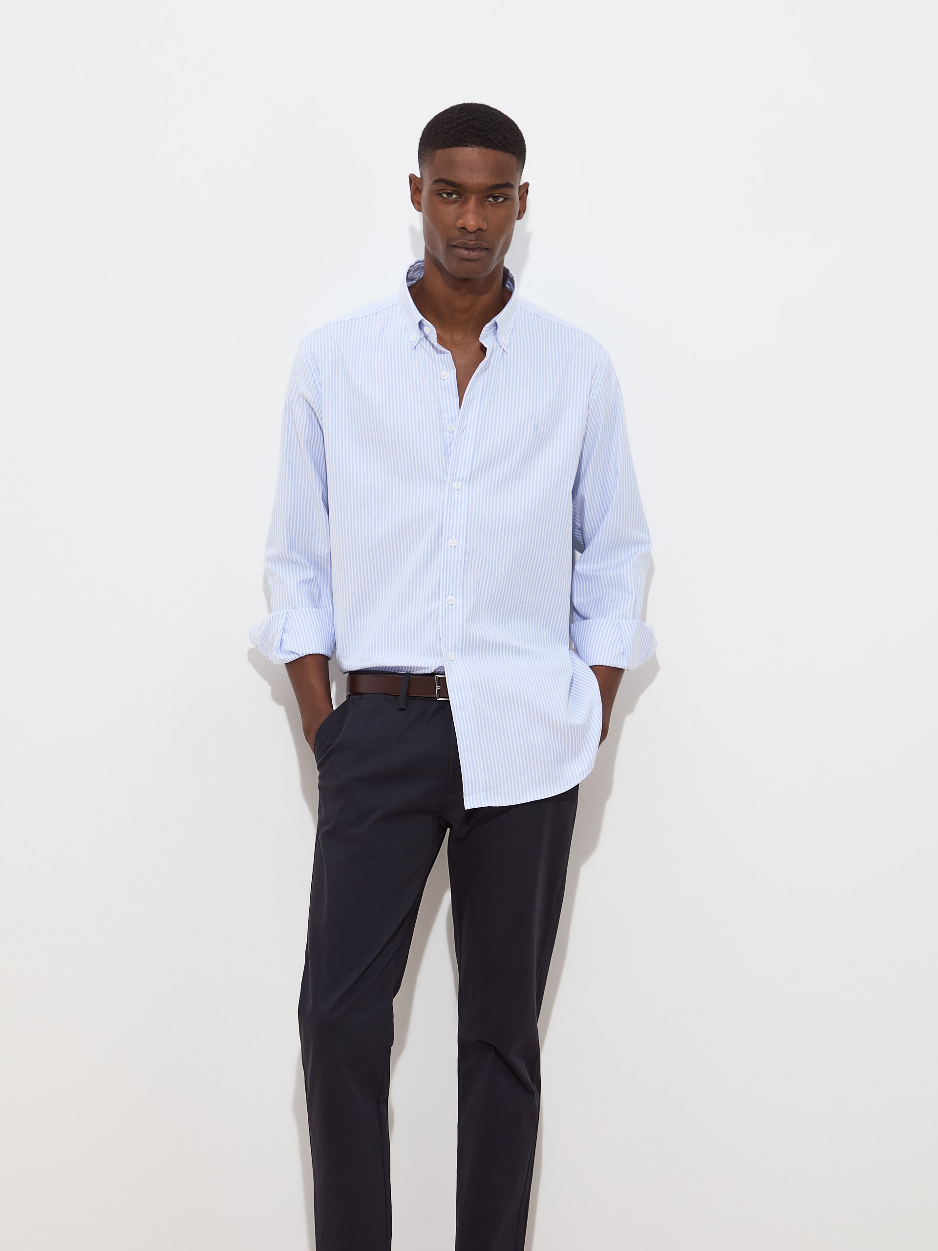 Imagem 0 de Camisa às riscas regular fit