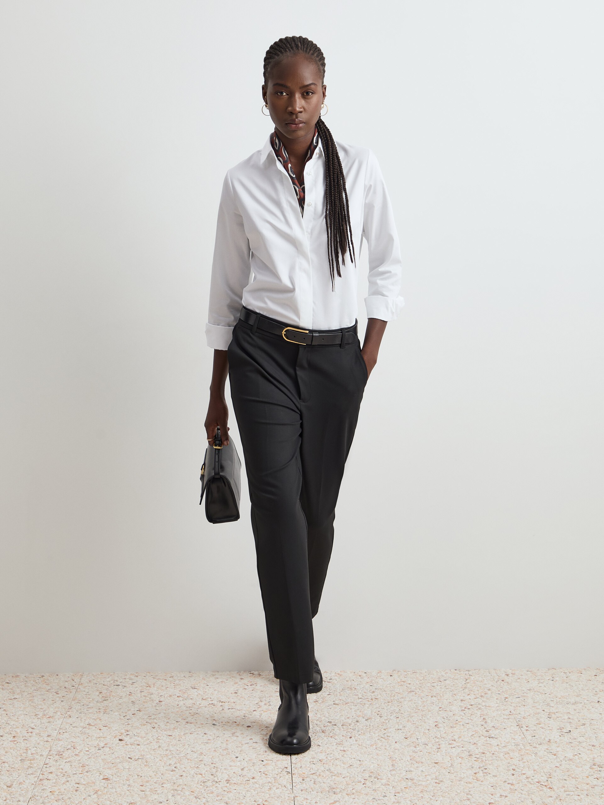 Camisa Clássica em Algodão Branco-2