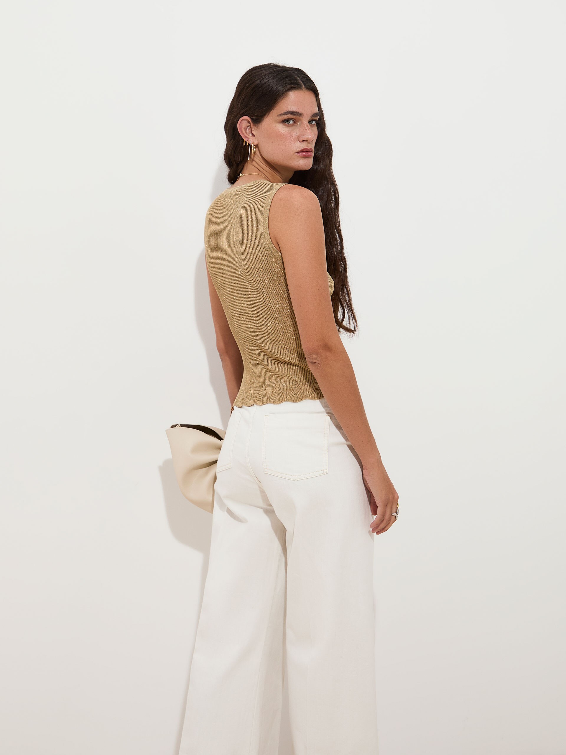Top de Malha Bege-4