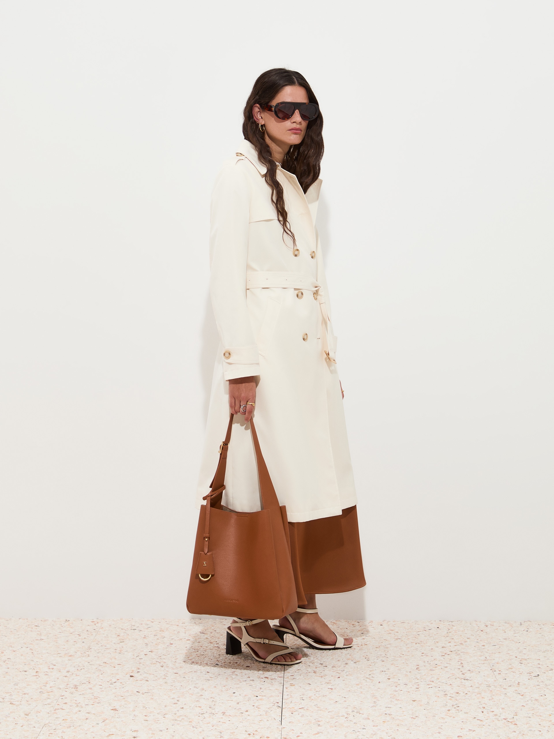Gabardine com Cinto Cru-3