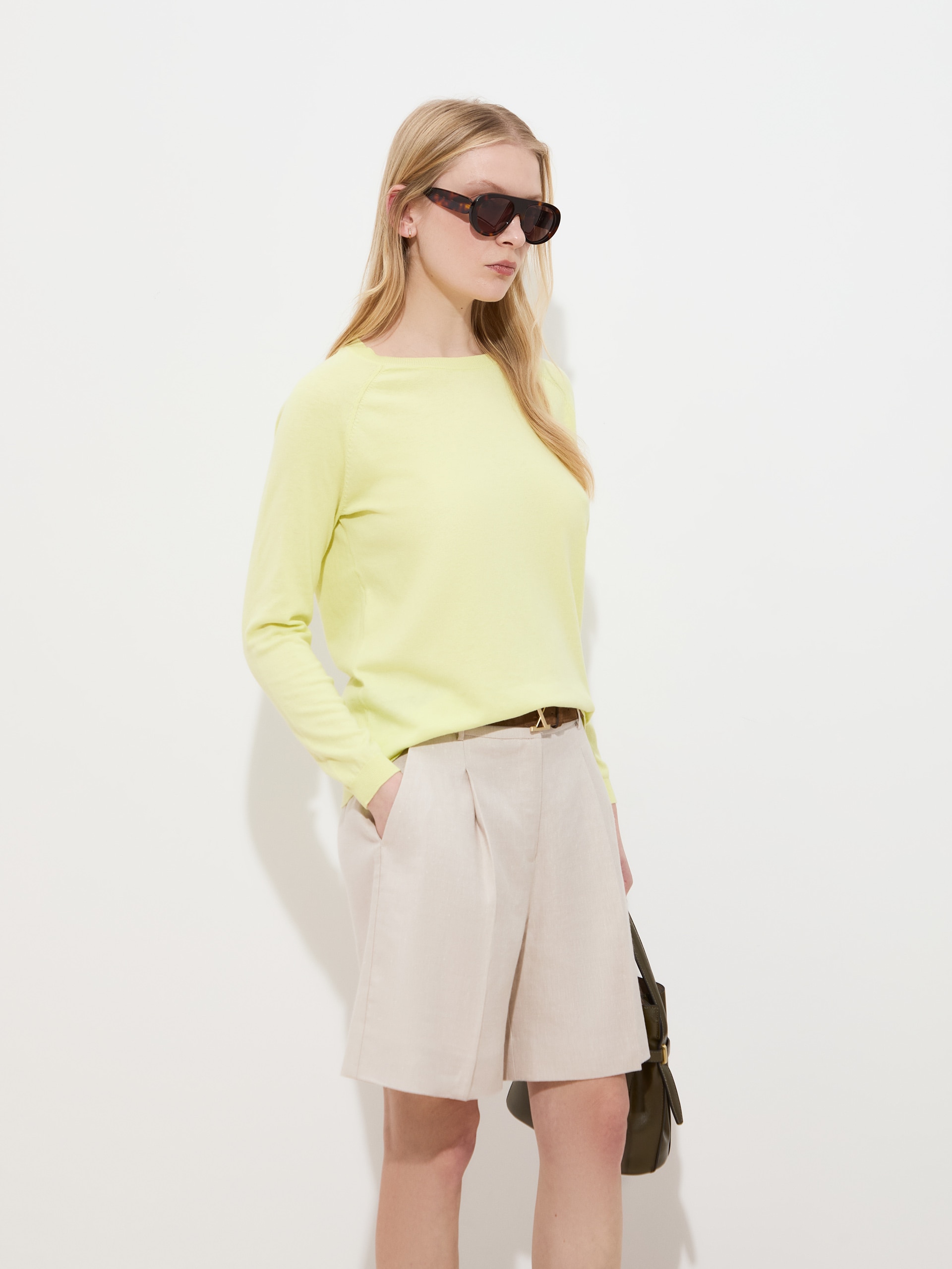Camisola de Malha Amarelo-3