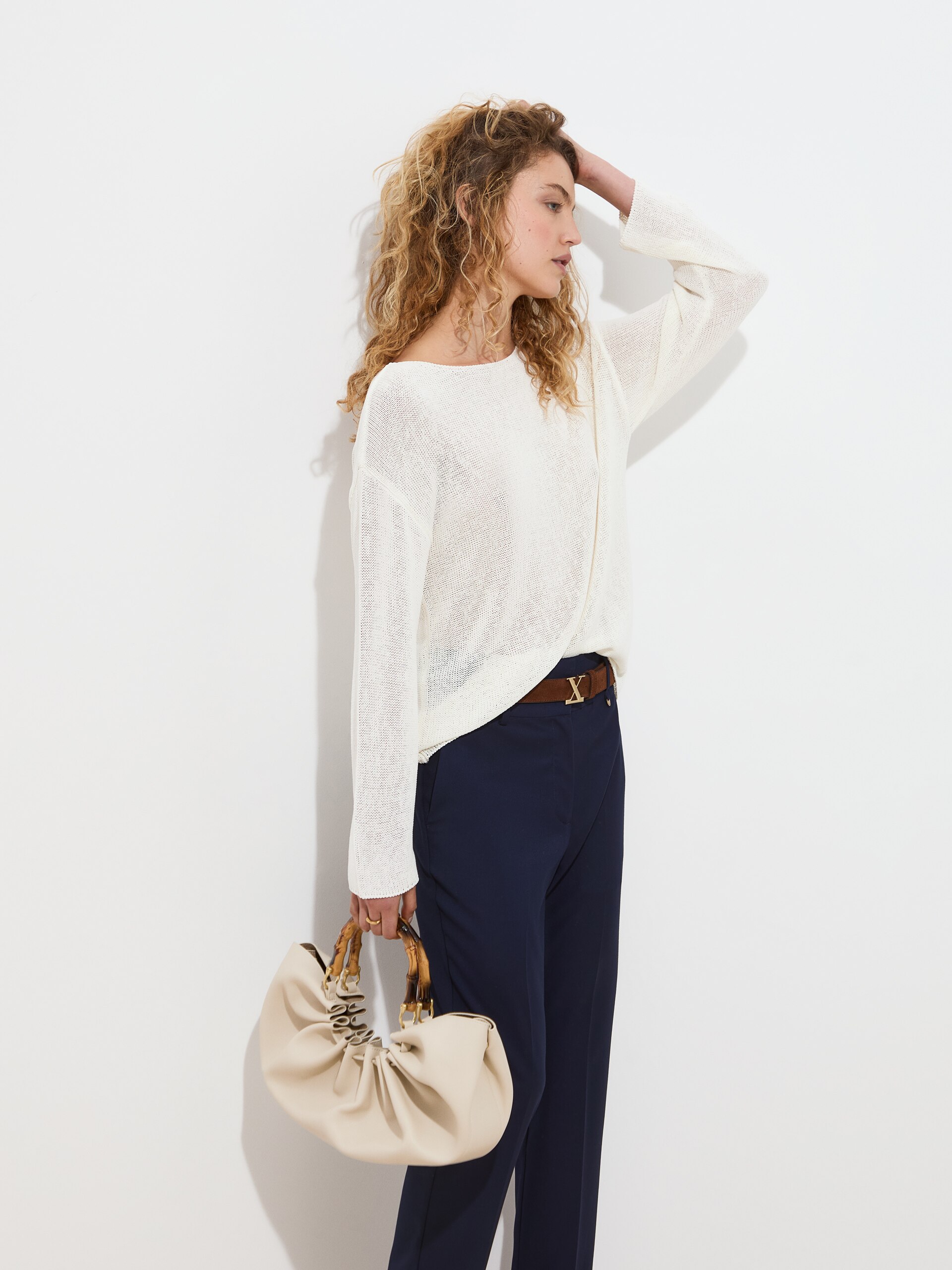 Camisola de Malha Branco-3