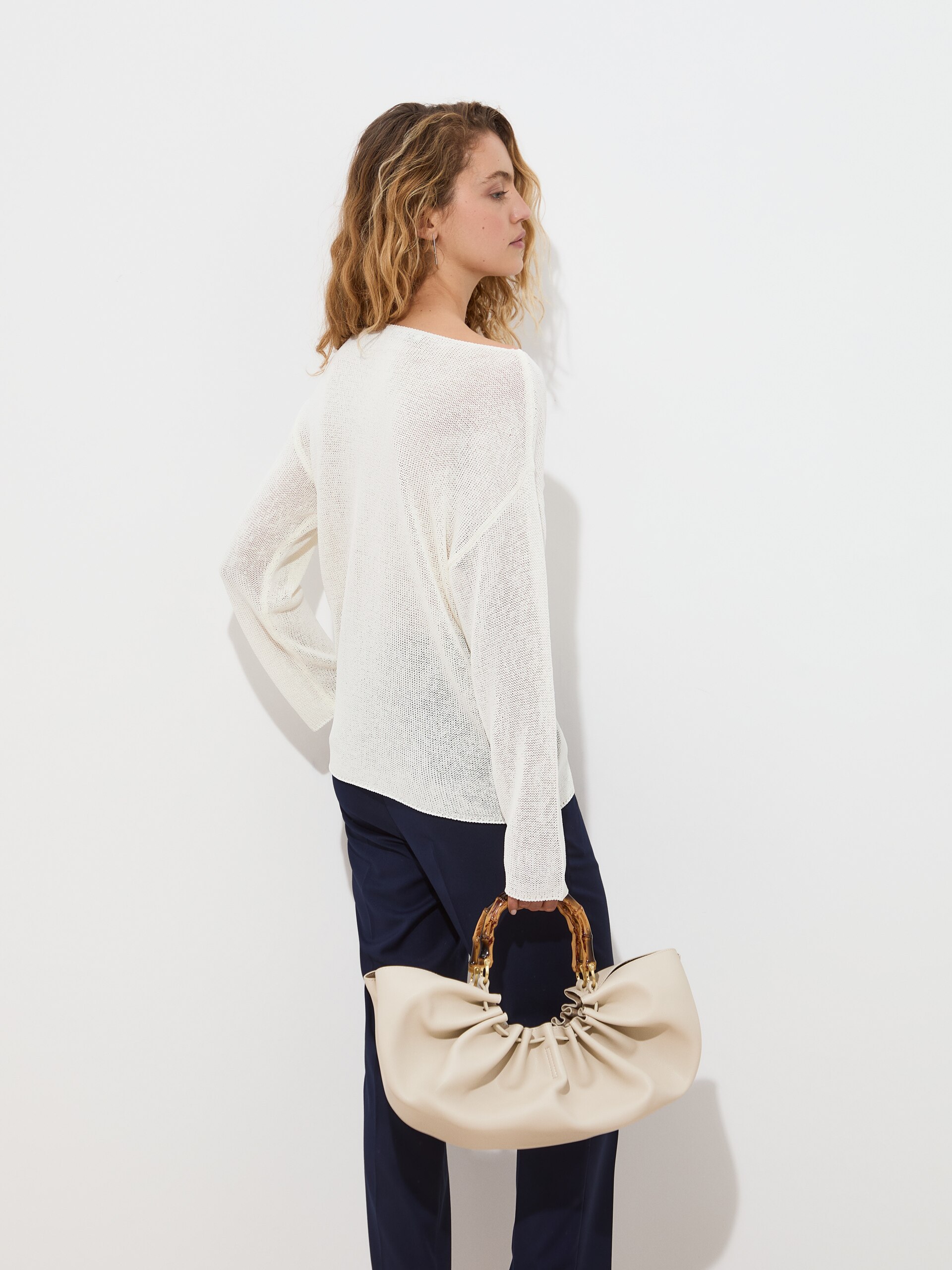 Camisola de Malha Branco-4