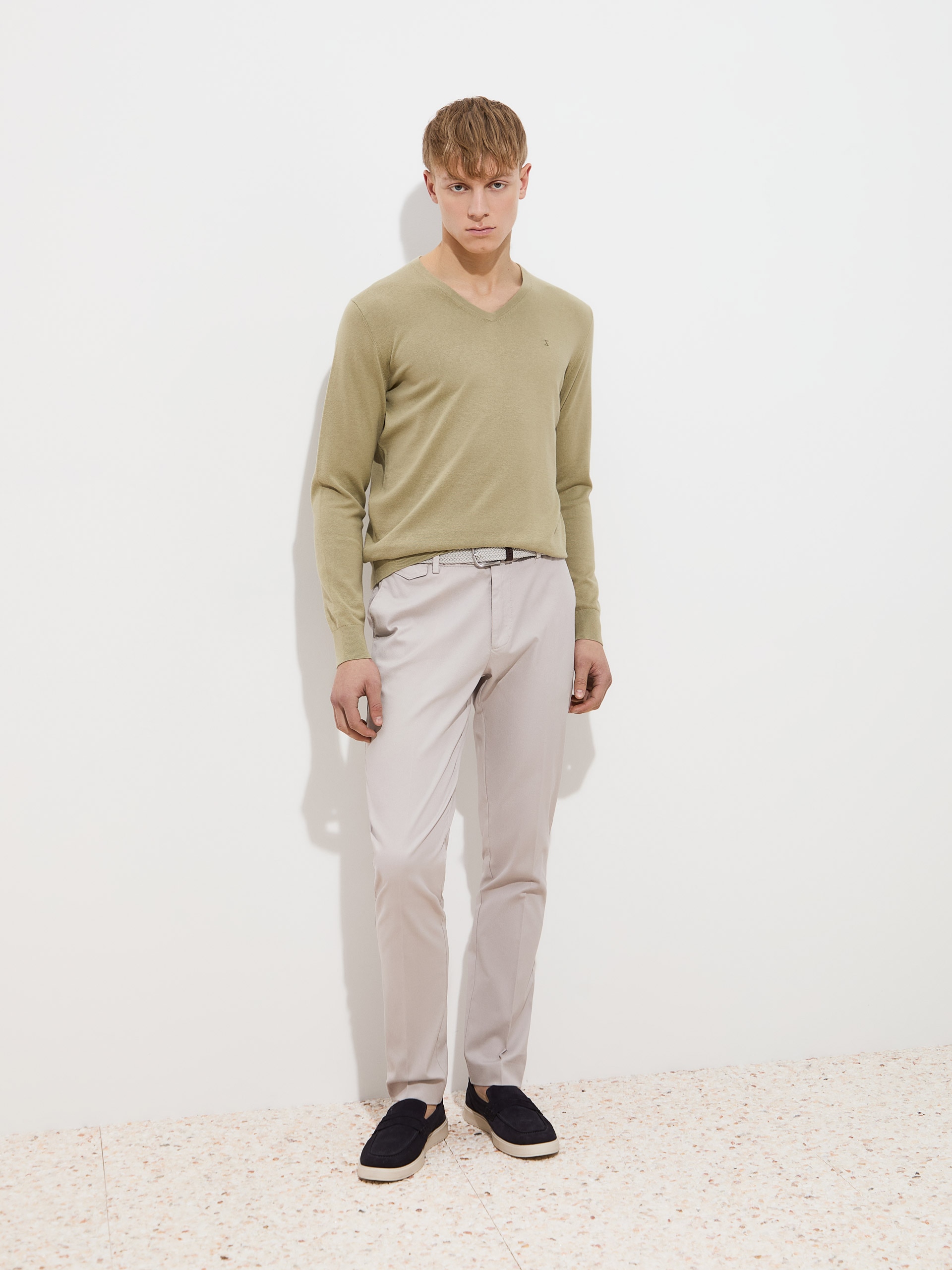 Camisola em Malha de Algodão Verde-2