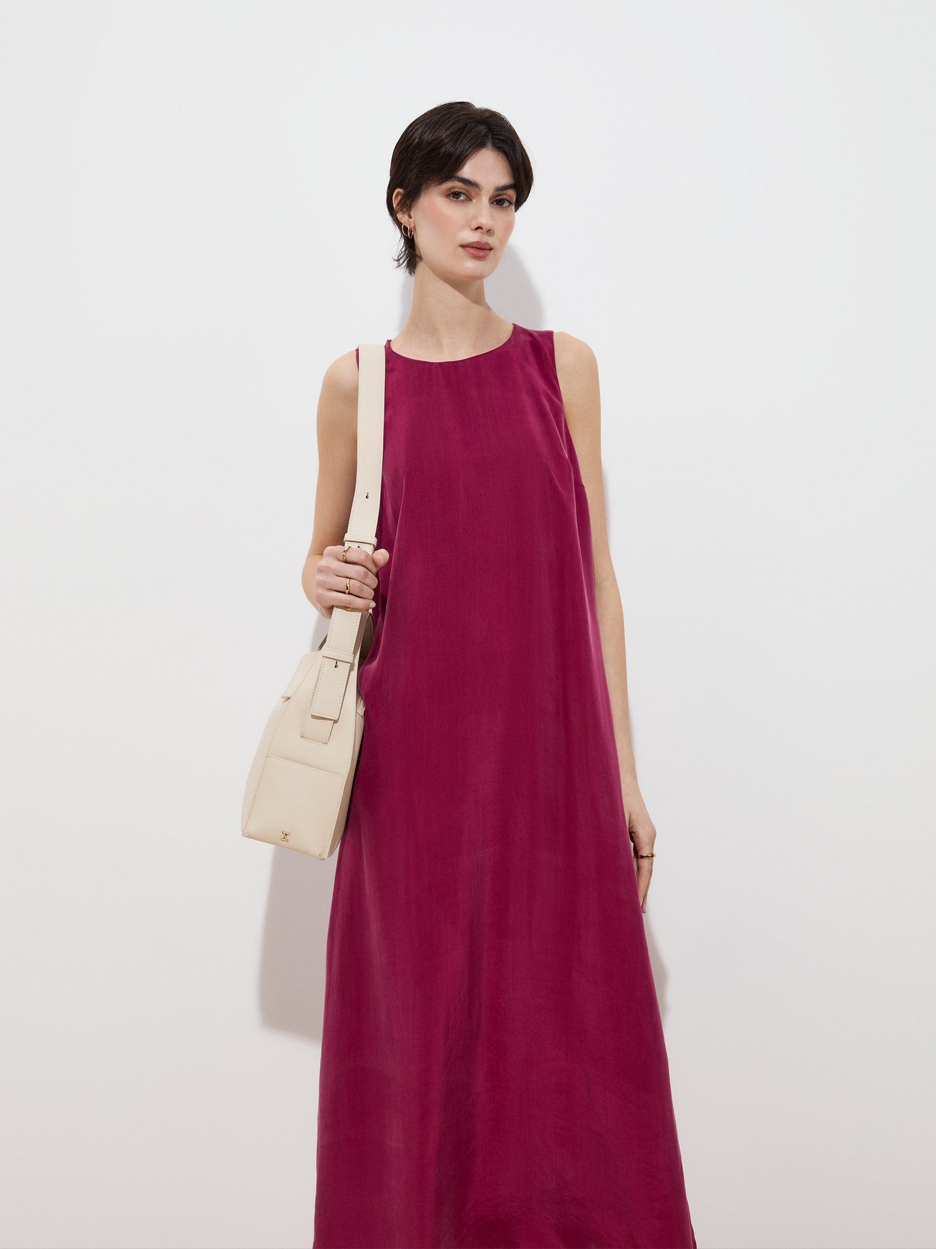 Imagem 0 de Vestido Midi Fluido em Cupro