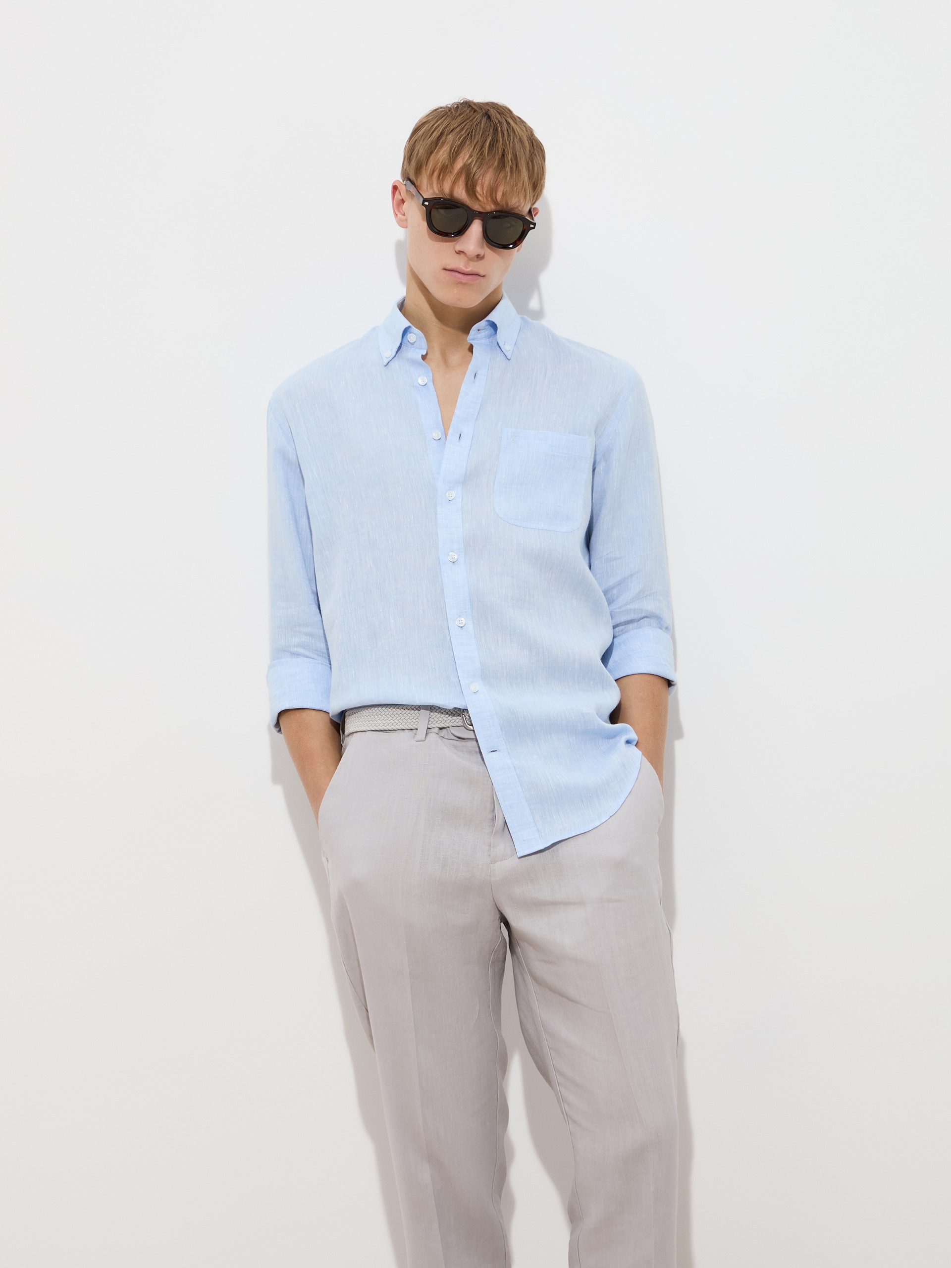 Imagem 0 de Camisa Regular Fit de Linho