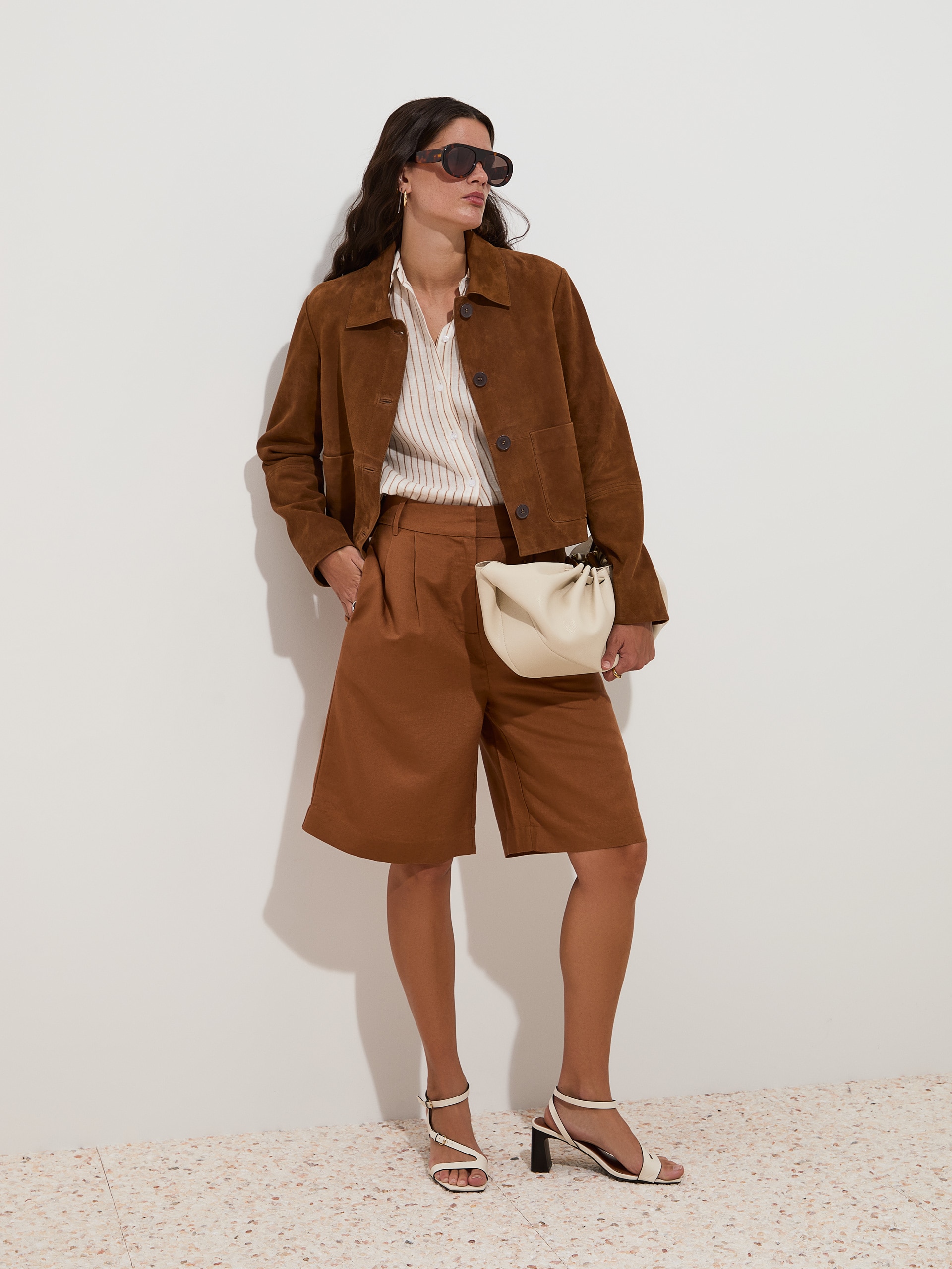 Imagem 0 de Calções em Mistura de Linho