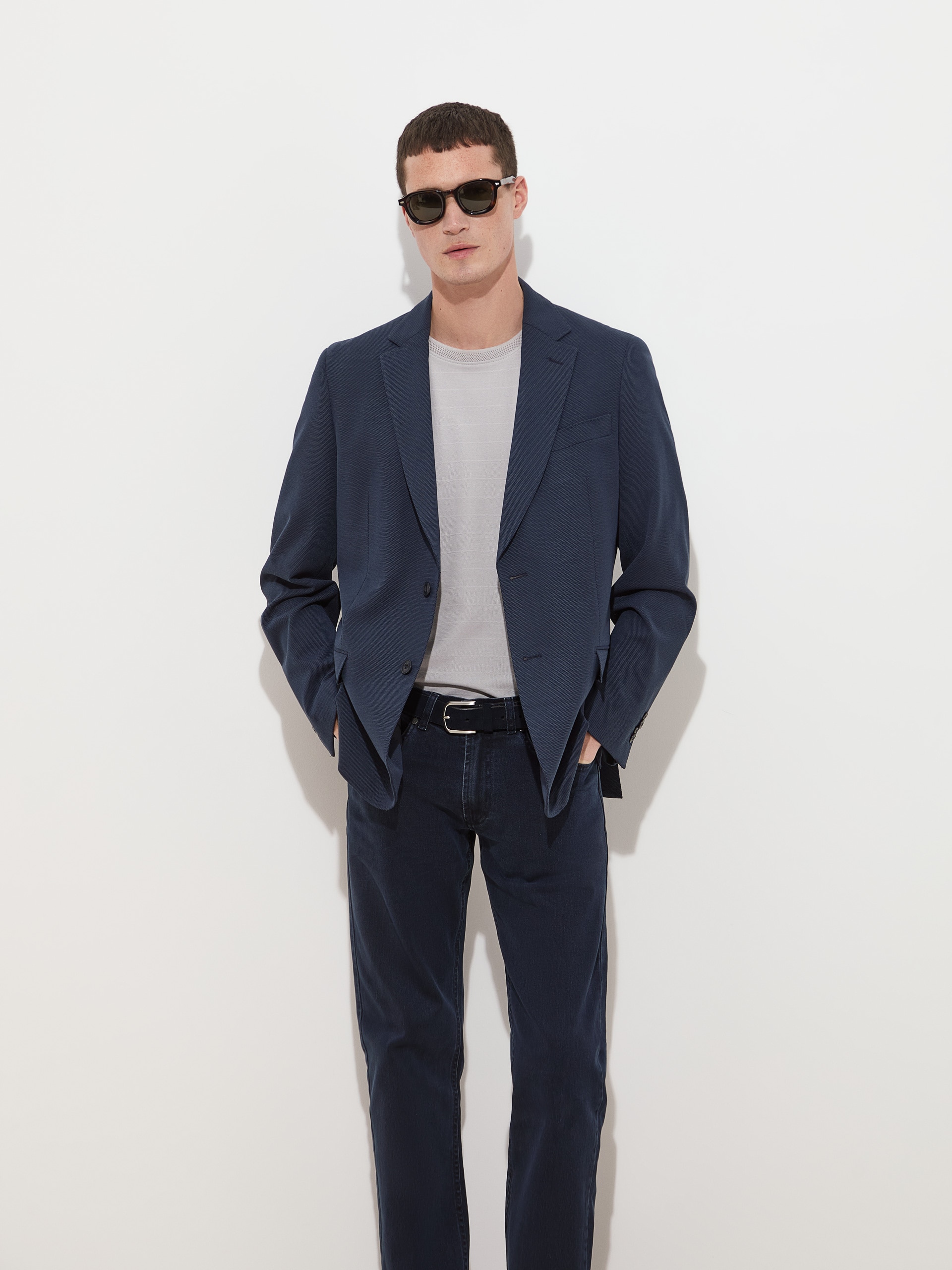 Blazer Regular Fit Azul-índigo-2