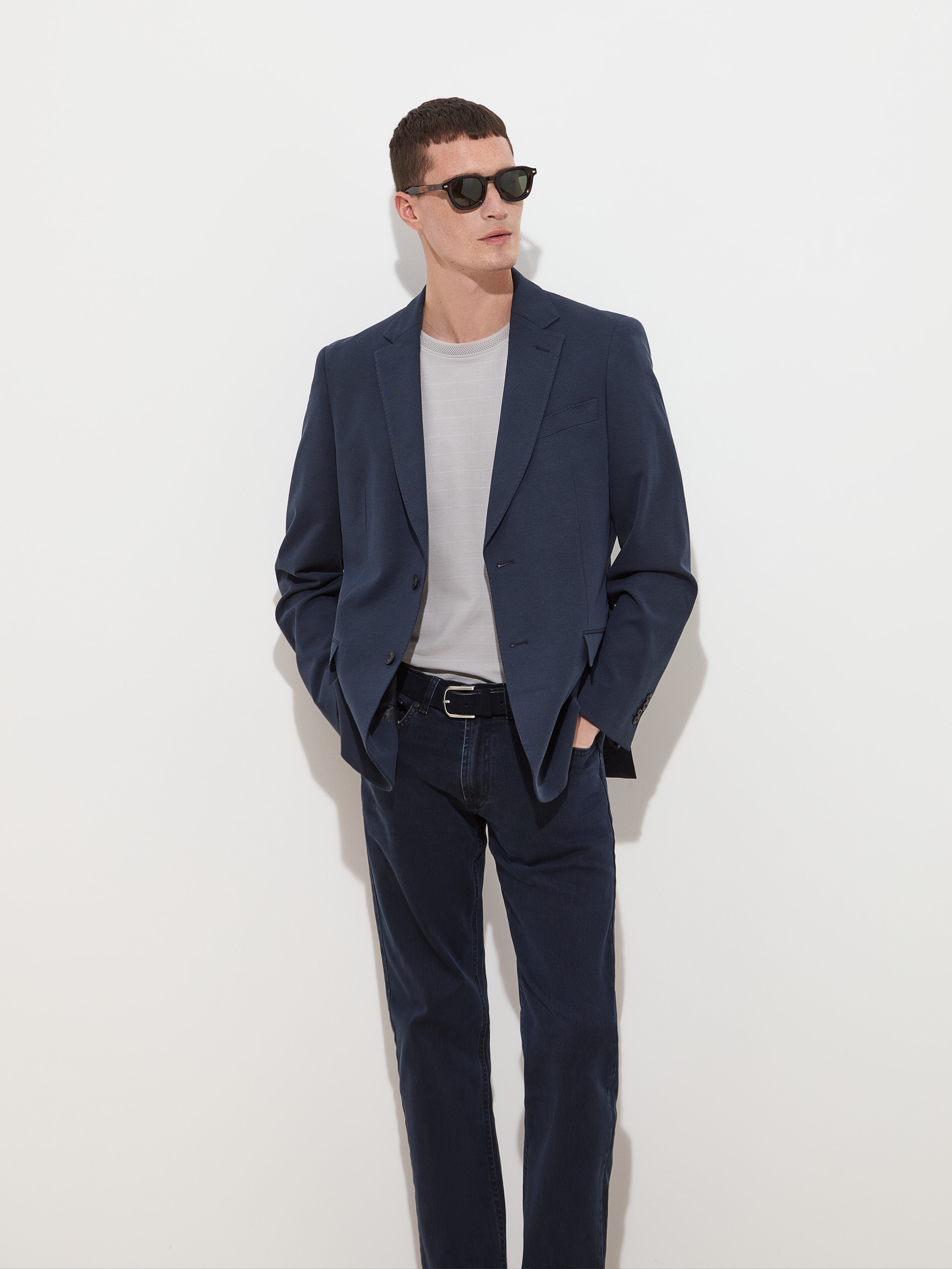 Blazer Regular Fit Azul-índigo-3