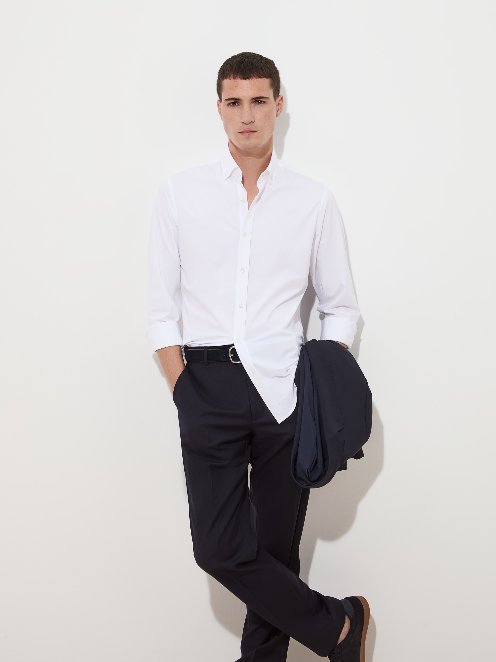 Camisa Clássica Slim Fit Branco-2