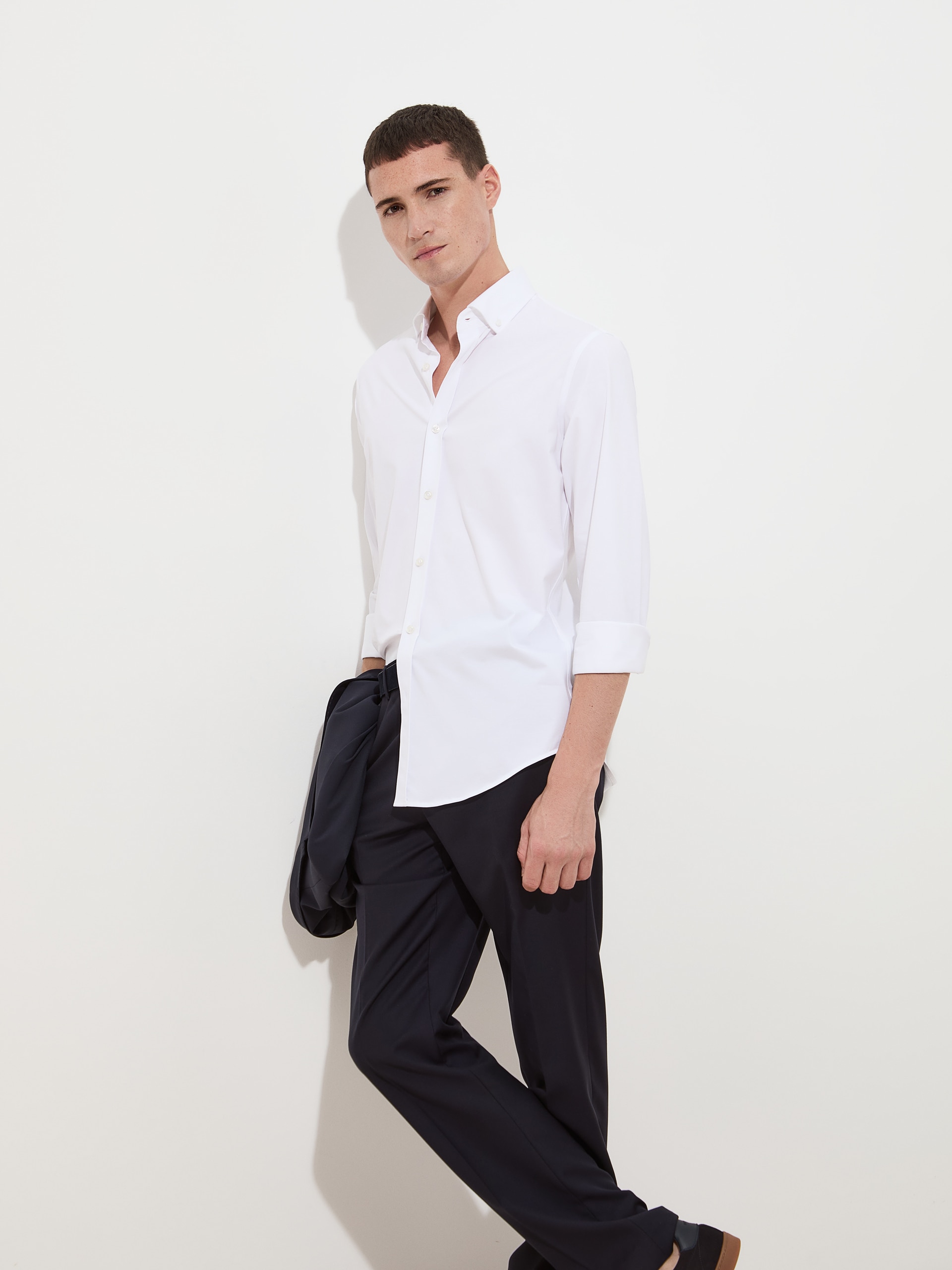 Camisa Clássica Slim Fit Branco-3