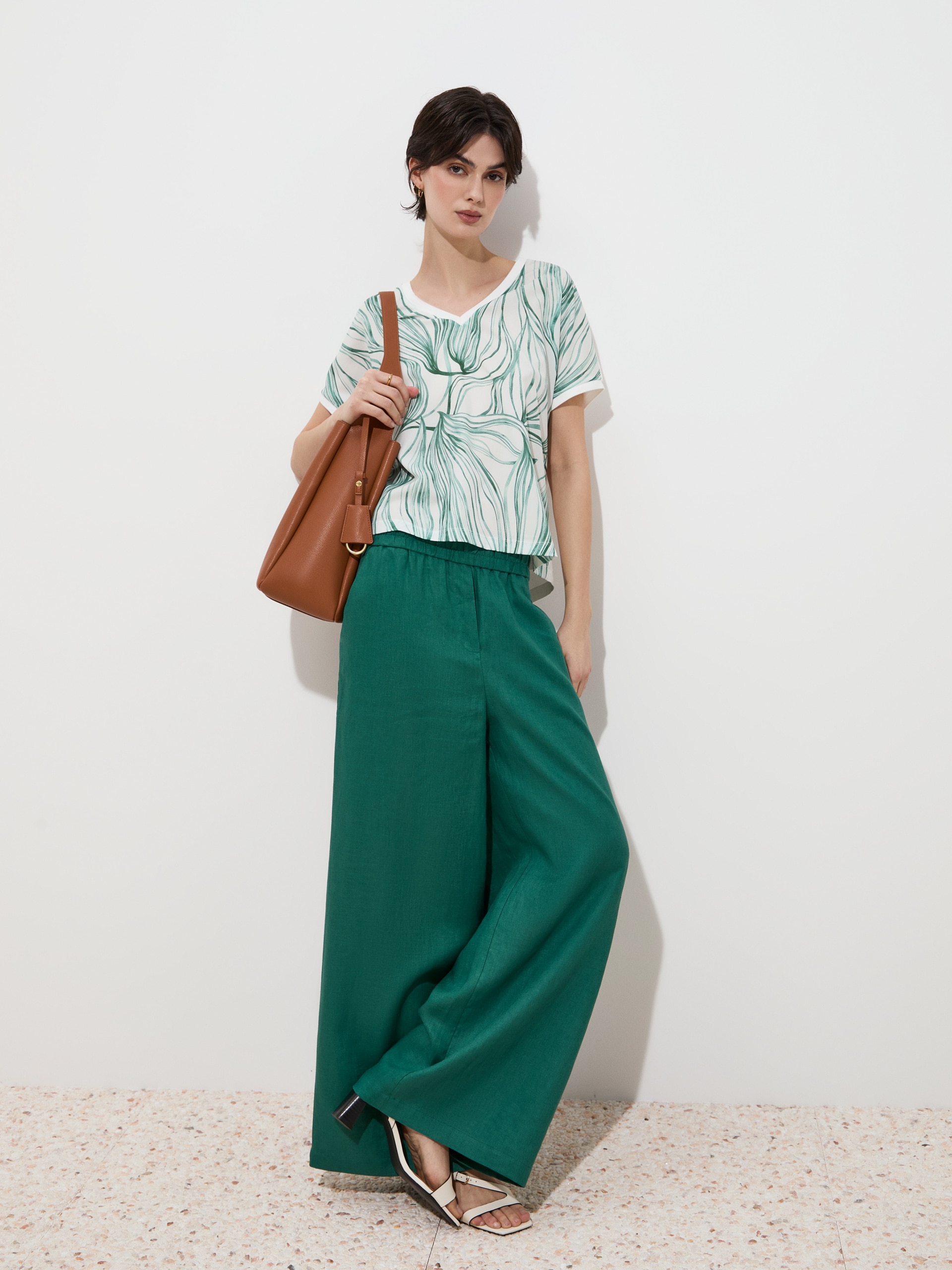T-Shirt Estampada Verde-2