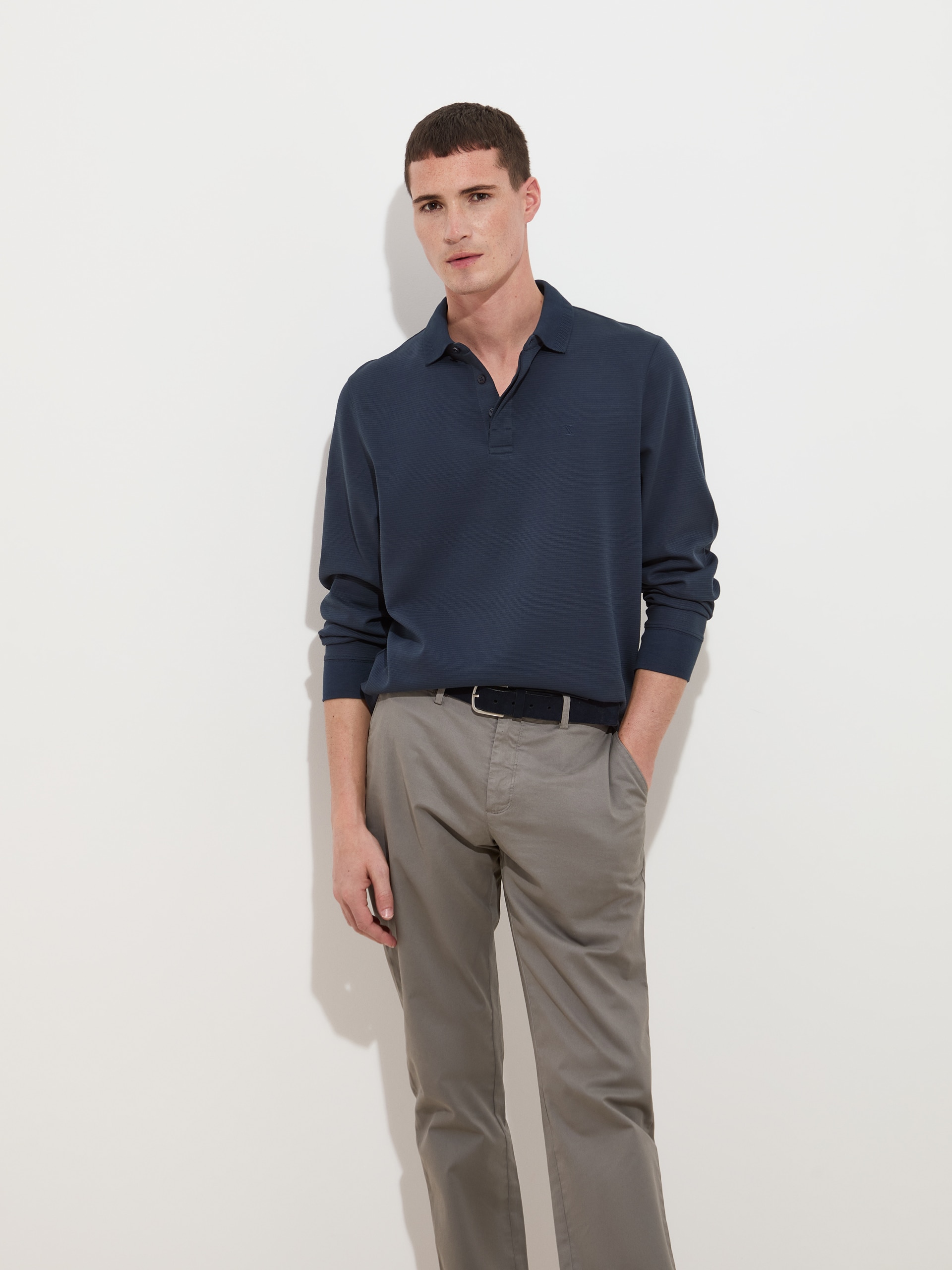 Imagem 0 de Polo de Manga Comprida em Algodão