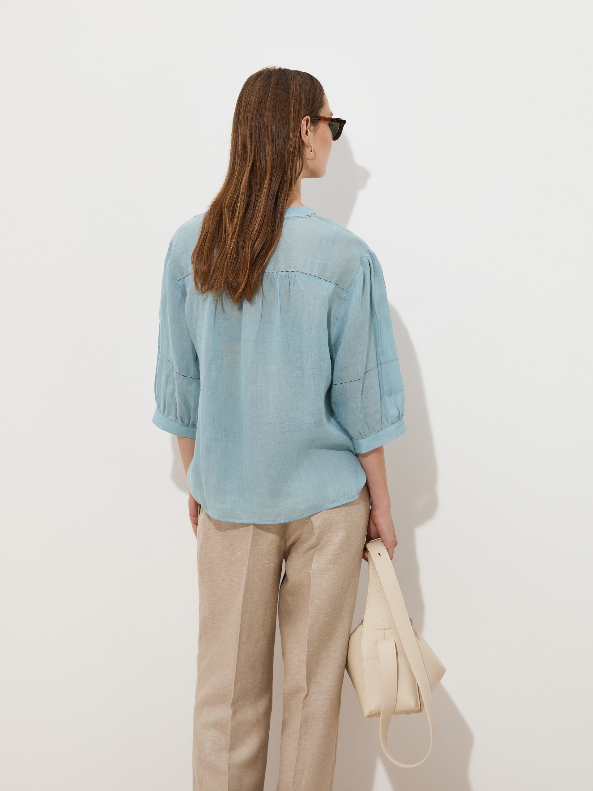 Blusa em Rami Azul-claro-4