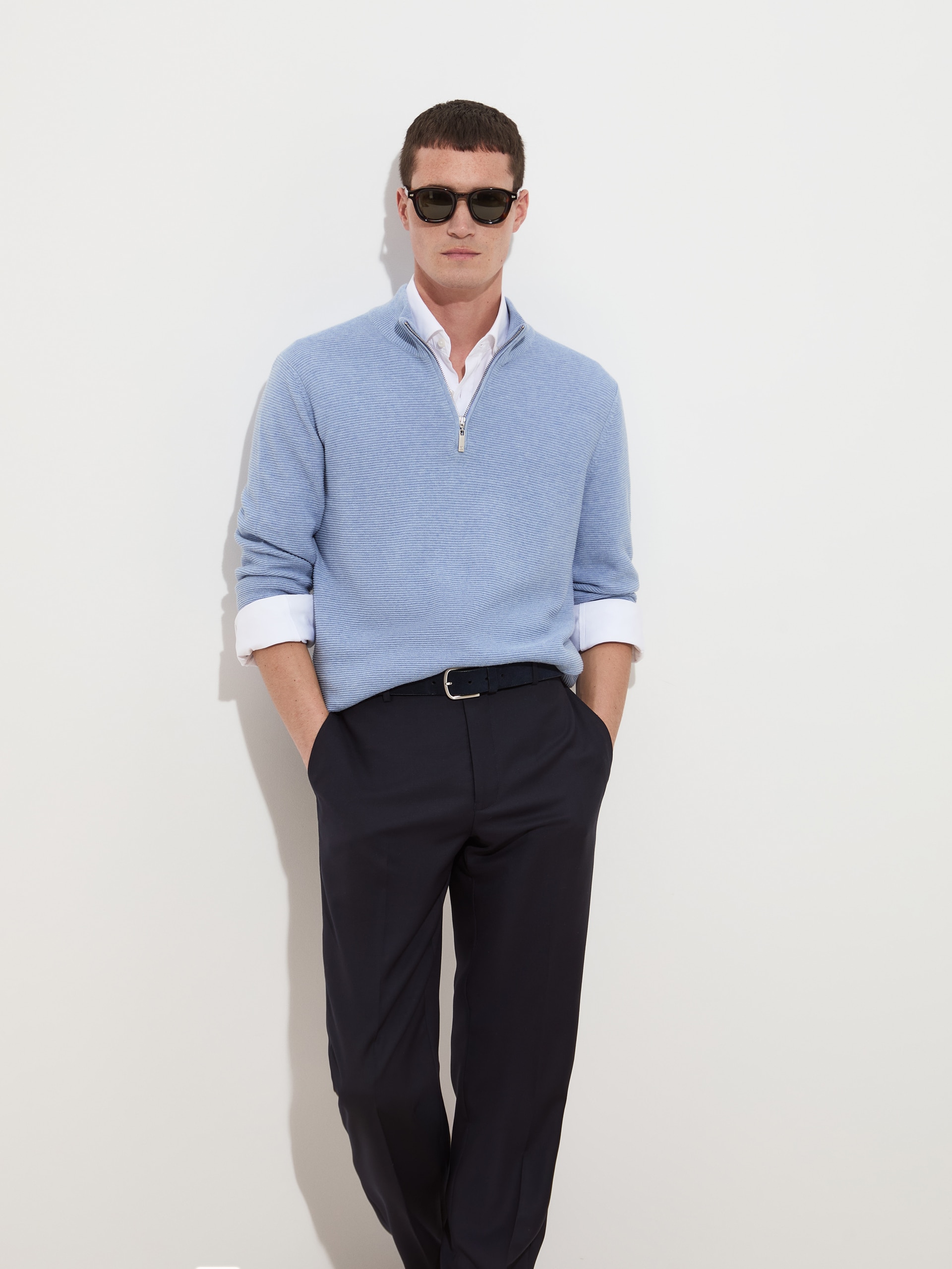 Imagem 0 de Camisola de Malha com Meio-fecho