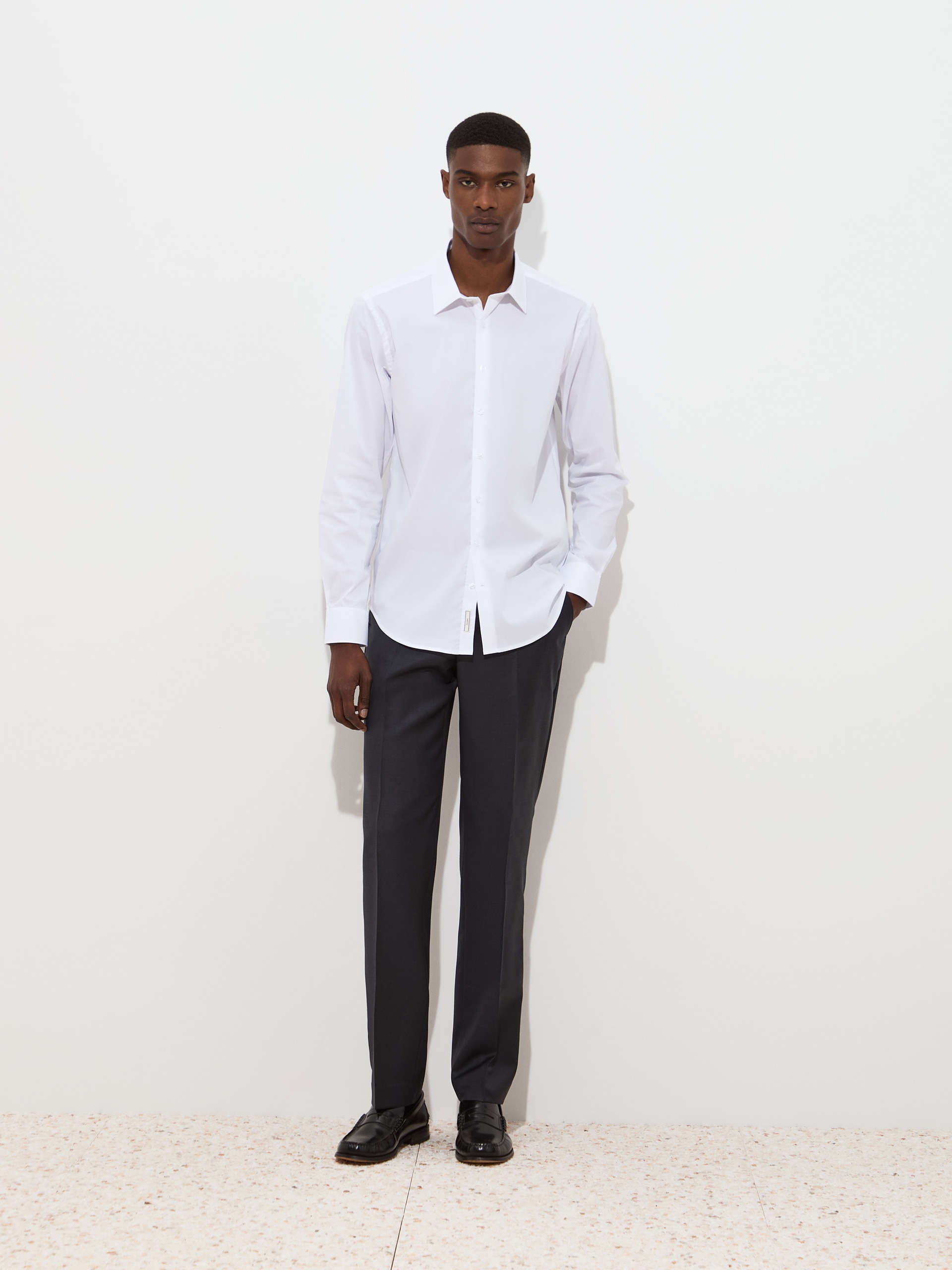 Camisa slim fit Branco-2