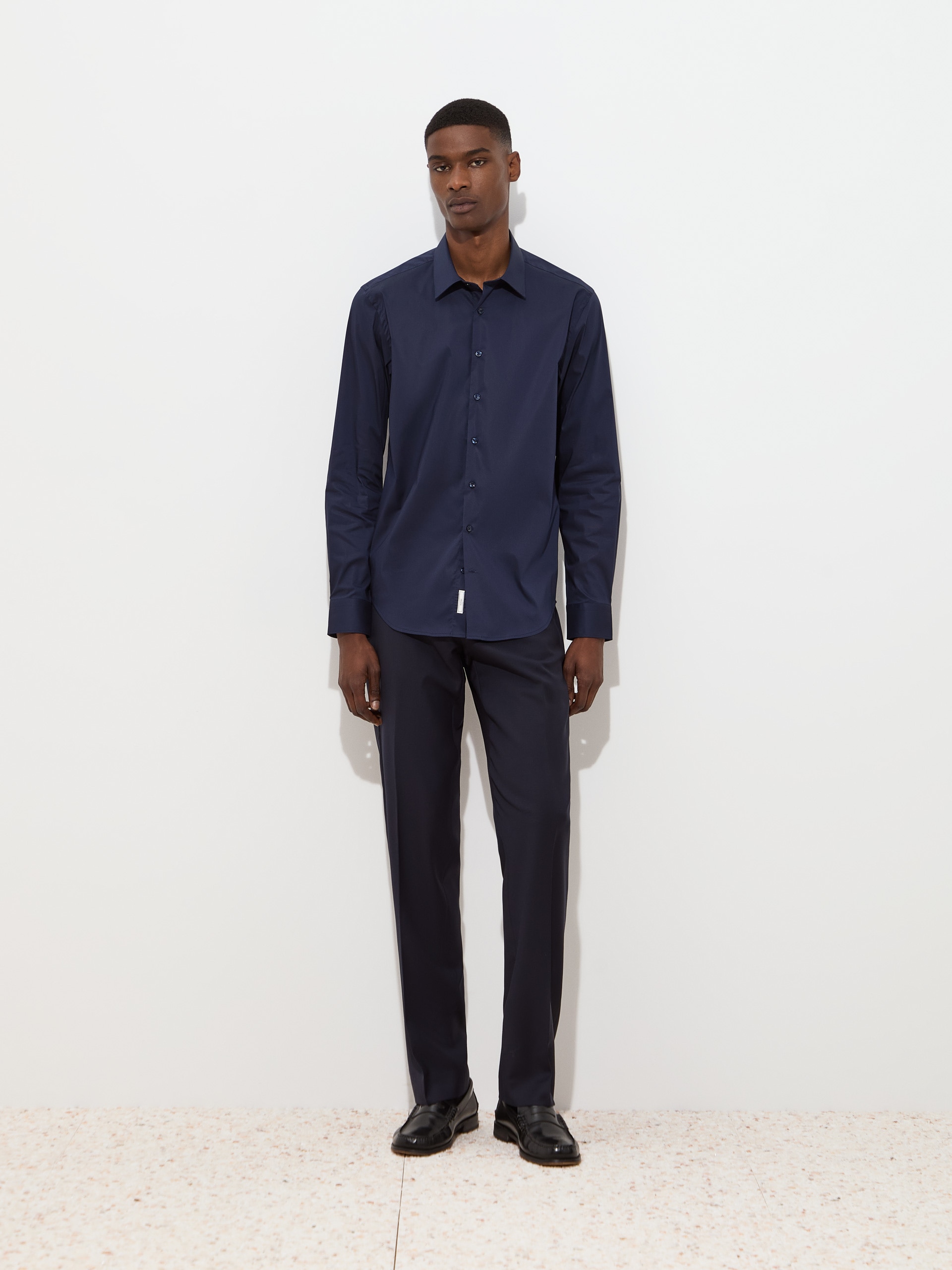 Camisa slim fit Azul-marinho-2