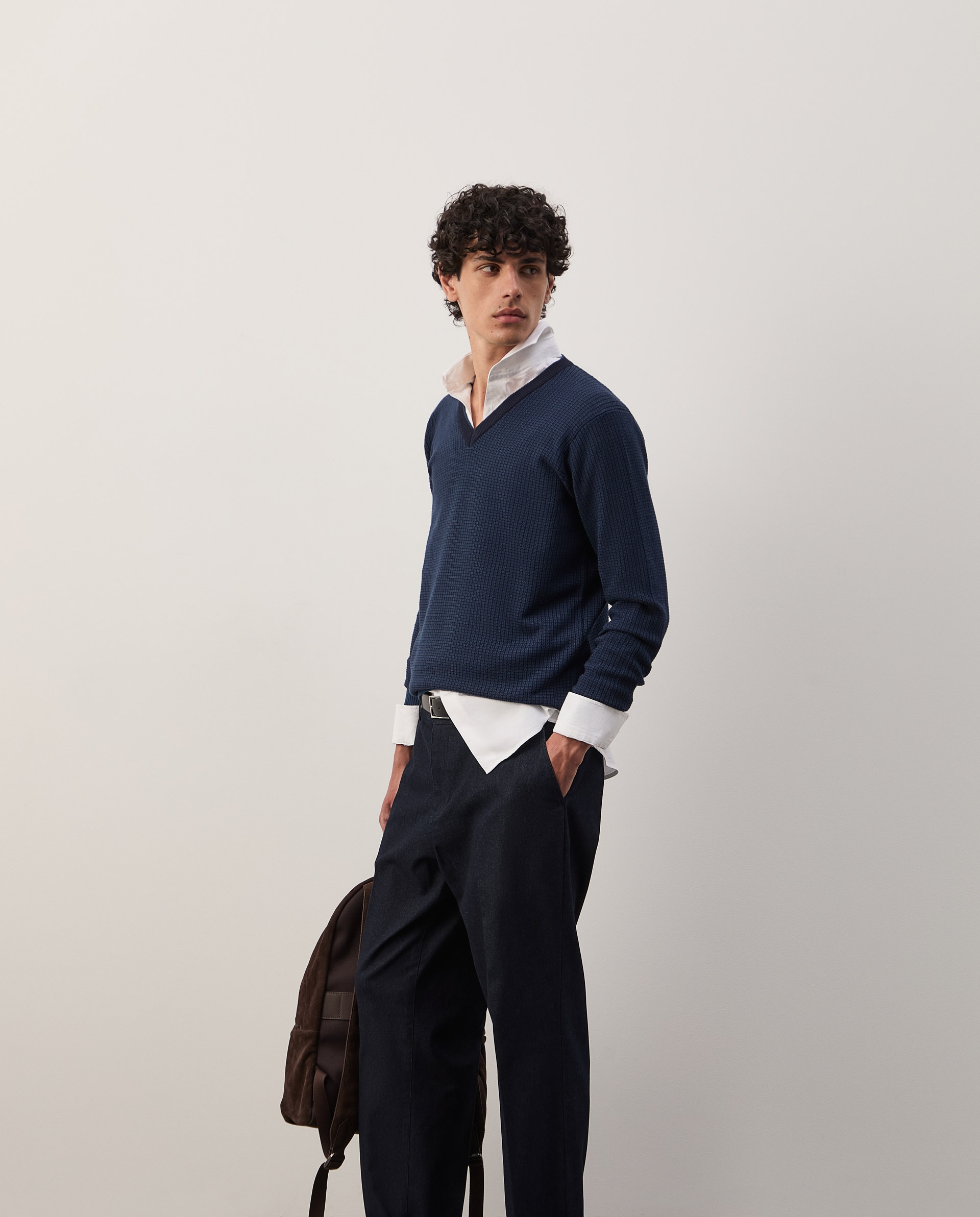 Camisola de malha Azul-marinho-3
