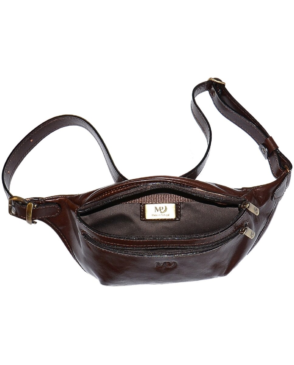 Bolsa de cintura ARIZONA em pele de bovino com curtimenta vegetal em Castanho Castanho-escuro-3