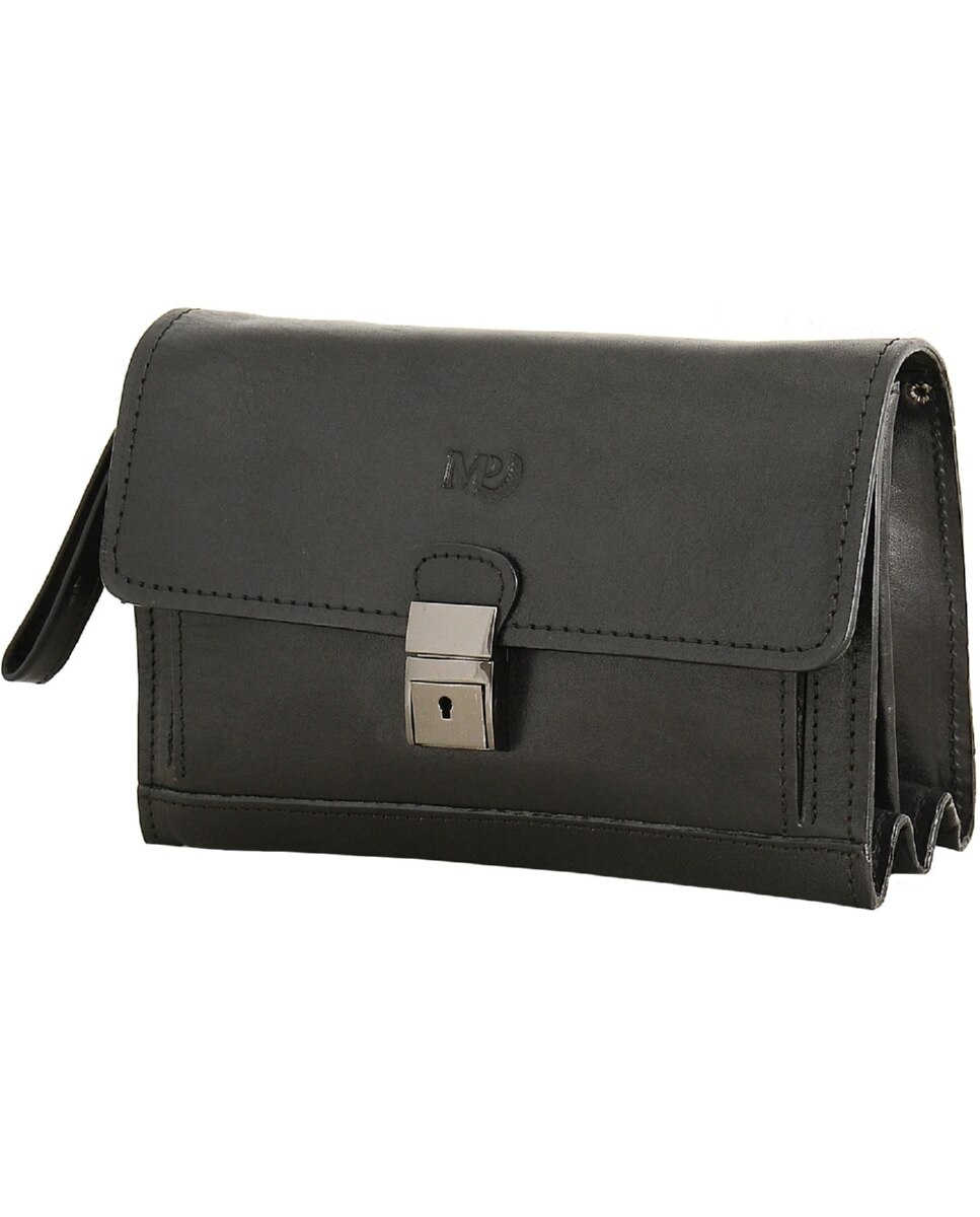 Bolsa de Homem ARIZONA em pele de bovino com curtimenta vegetal em Preto Preto-1