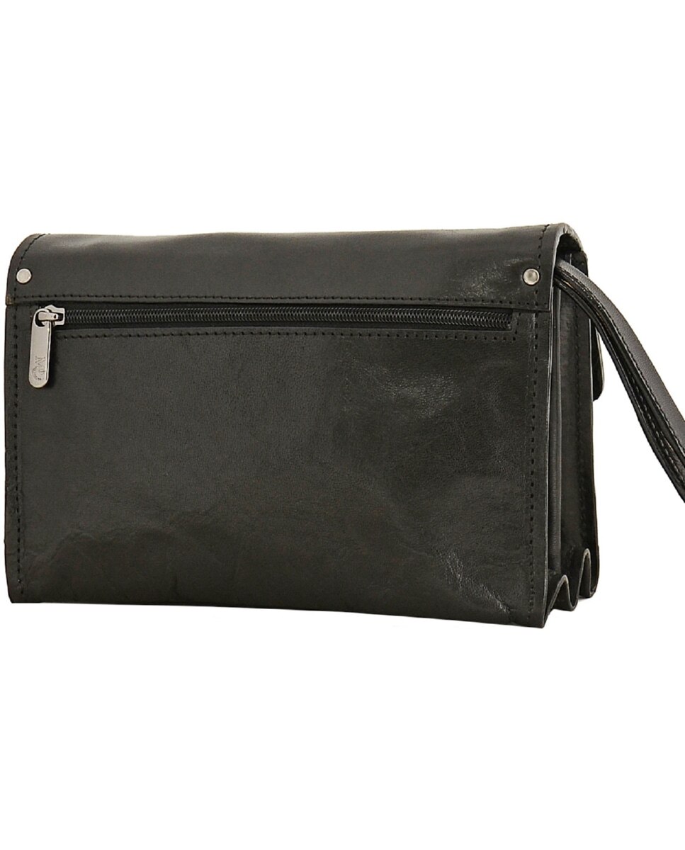 Bolsa de Homem ARIZONA em pele de bovino com curtimenta vegetal em Preto Preto-2