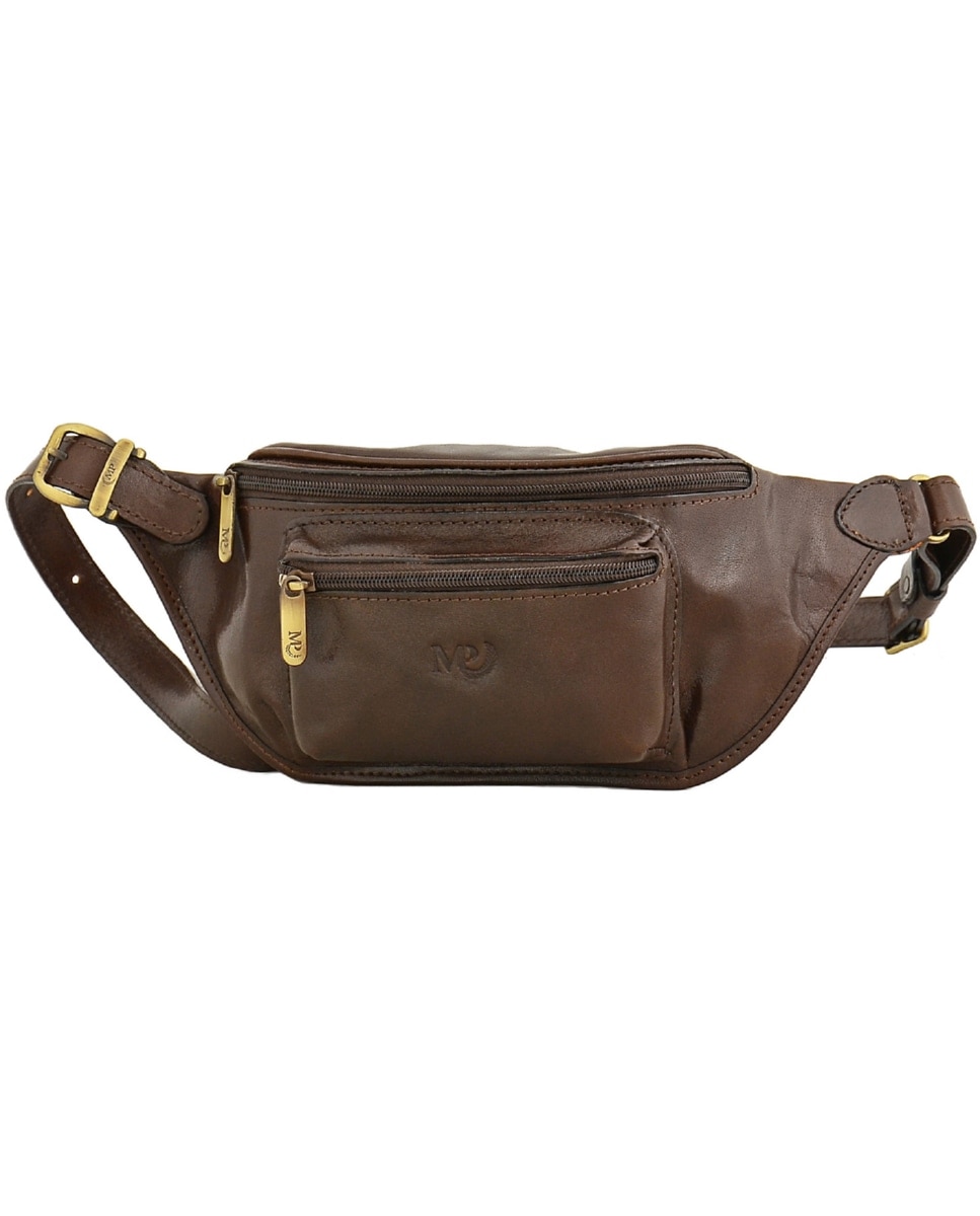 Imagem 0 de Bolsa de cintura ARIZONA em pele de bovino com curtimenta vegetal em Castanho