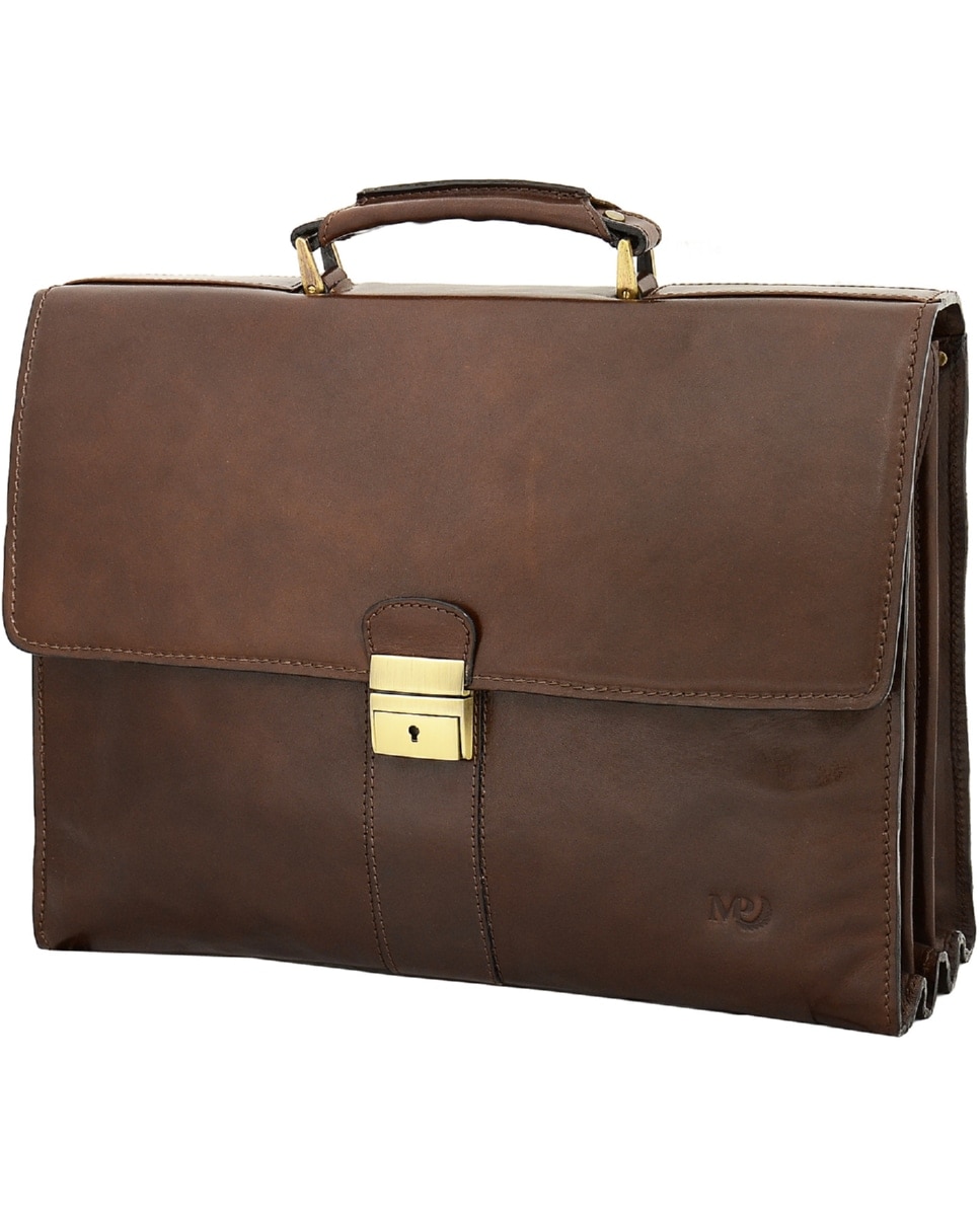 Imagem 0 de Pasta de Homem ARIZONA em pele de bovino com curtimenta vegetal em Castanho