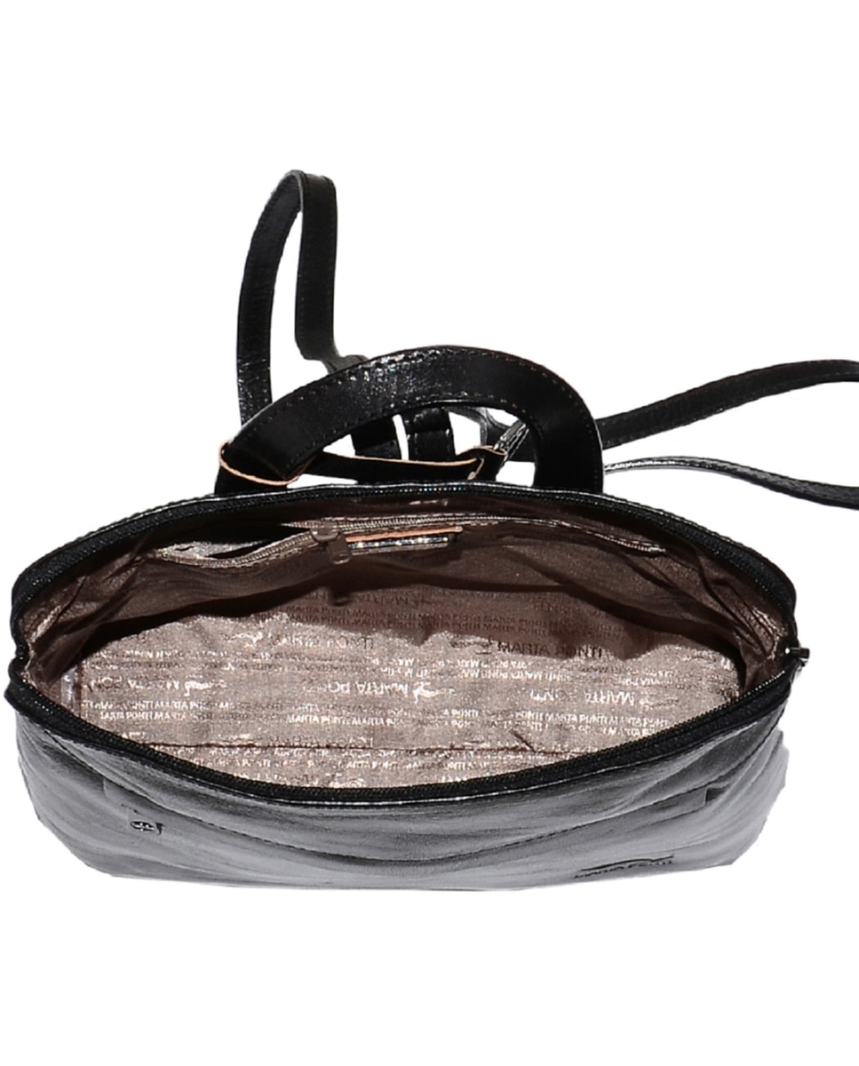 Mochila de Senhora ARIZONA em pele de bovino com curtimenta vegetal de origem italiana em Preto Preto-3