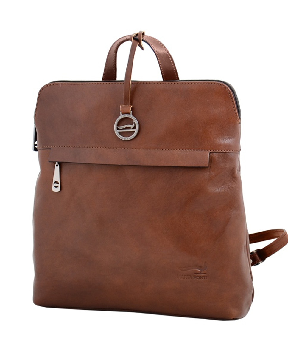 Imagem 0 de Mochila de Senhora ARIZONA em pele de bovino com curtimenta vegetal de origem italiana em Conhaque