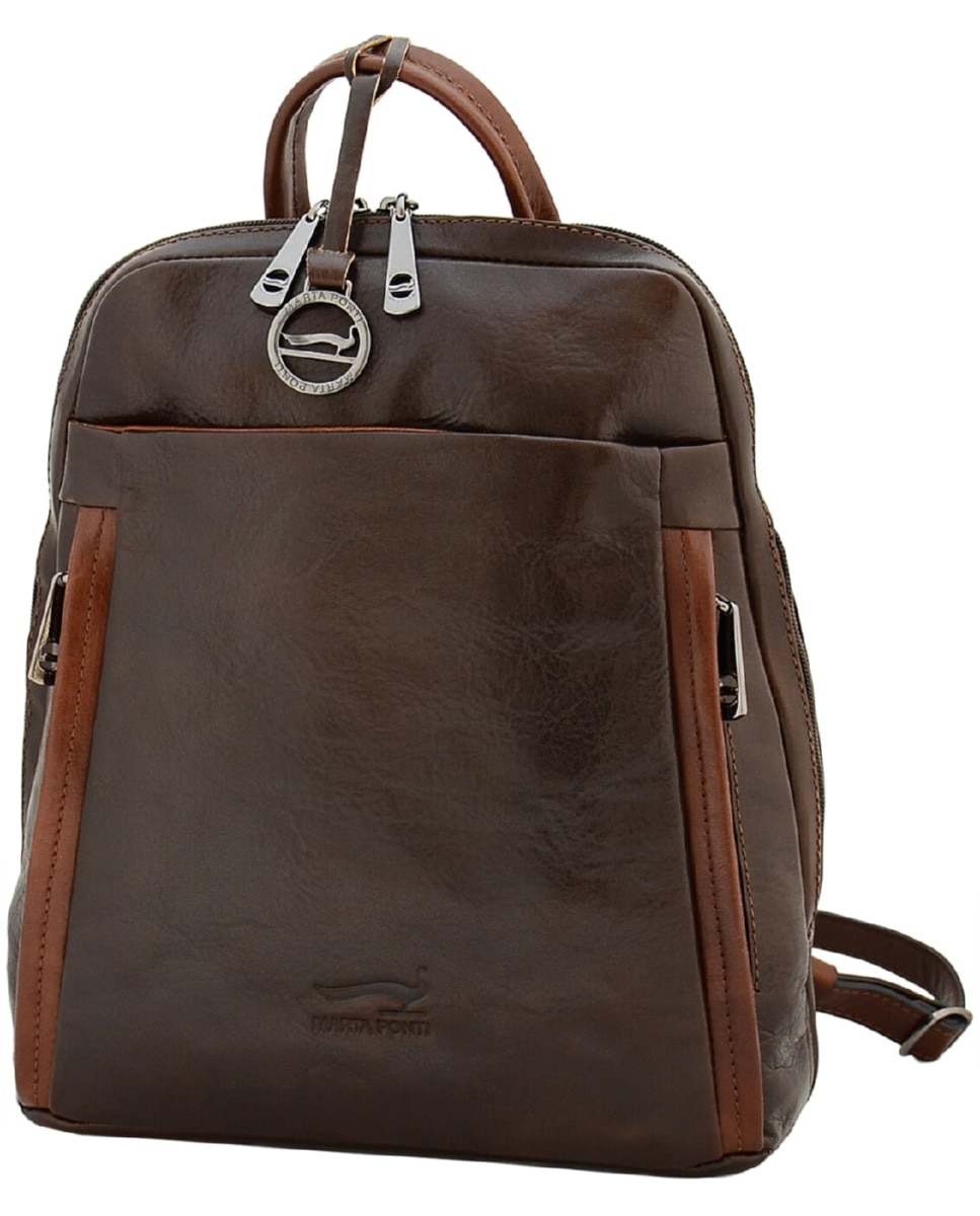 Mochila de Senhora ARIZONA em pele de bovino com curtimenta vegetal de origem italiana em Castanho Castanho-1
