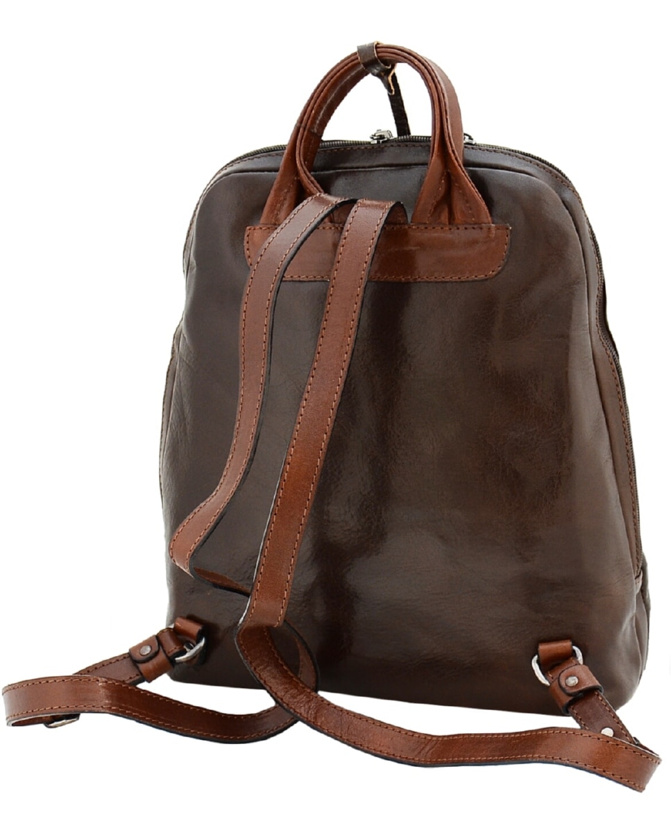 Mochila de Senhora ARIZONA em pele de bovino com curtimenta vegetal de origem italiana em Castanho Castanho-2