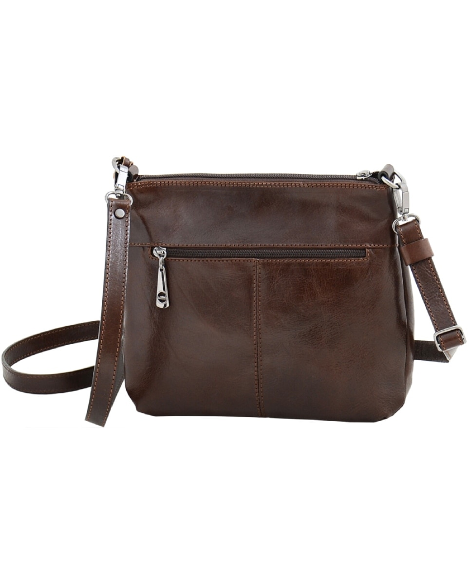 Bolsa de Senhora ARIZONA em pele de bovino com curtimenta vegetal de origem italiana em Castanho Castanho-escuro-2