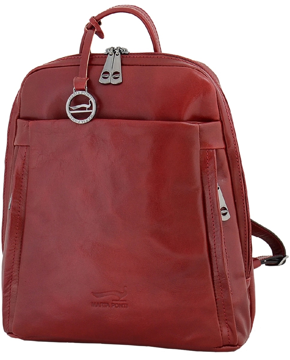 Imagem 0 de Mochila de Senhora ARIZONA em pele de bovino com curtimenta vegetal de origem italiana em Vermelho