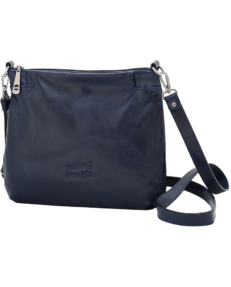 Imagem 0 de Bolsa de Senhora ARIZONA em pele de bovino com curtimenta vegetal de origem italiana em Azul