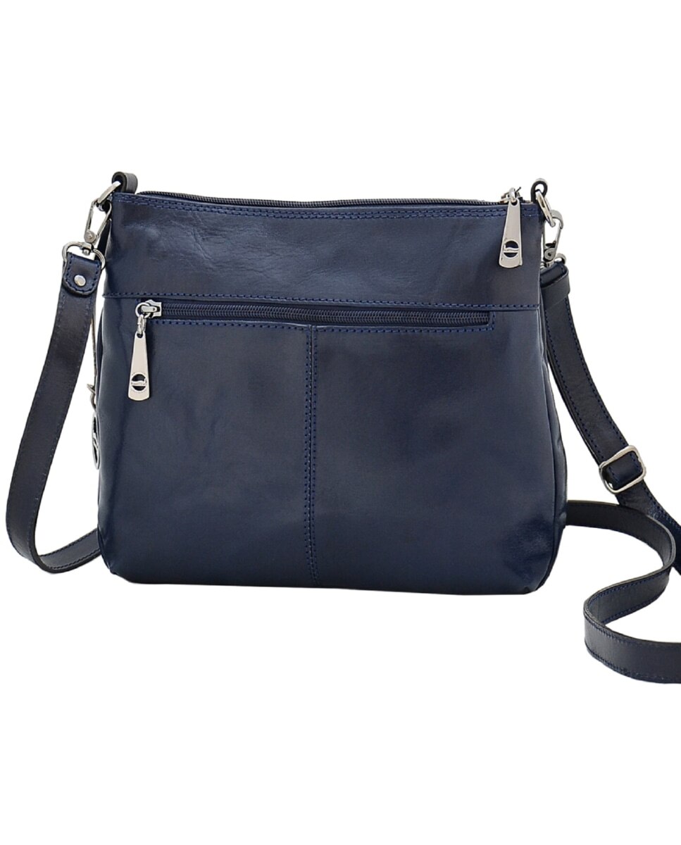 Bolsa de Senhora ARIZONA em pele de bovino com curtimenta vegetal de origem italiana em Azul Azul-2