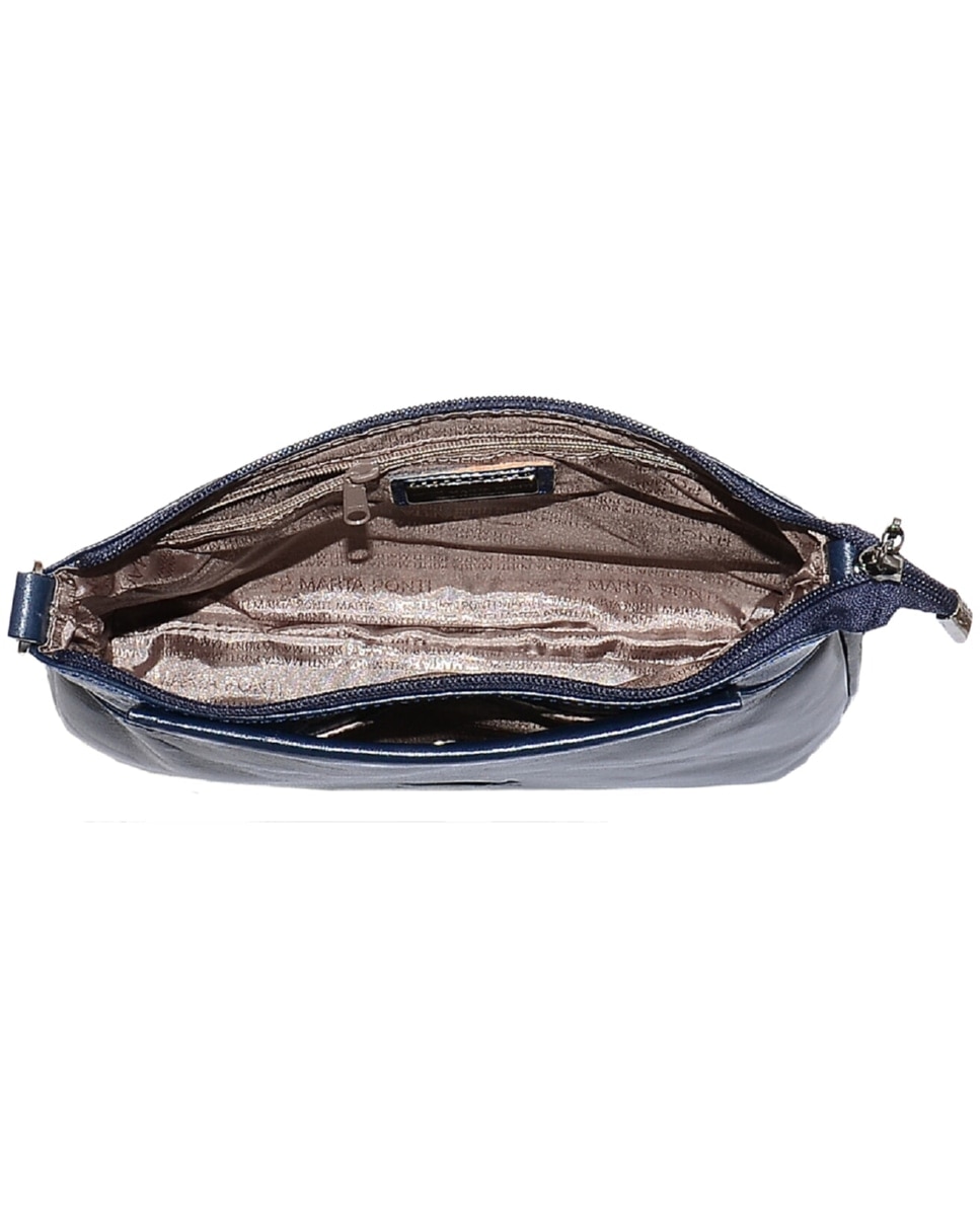 Bolsa de Senhora ARIZONA em pele de bovino com curtimenta vegetal de origem italiana em Azul Azul-3