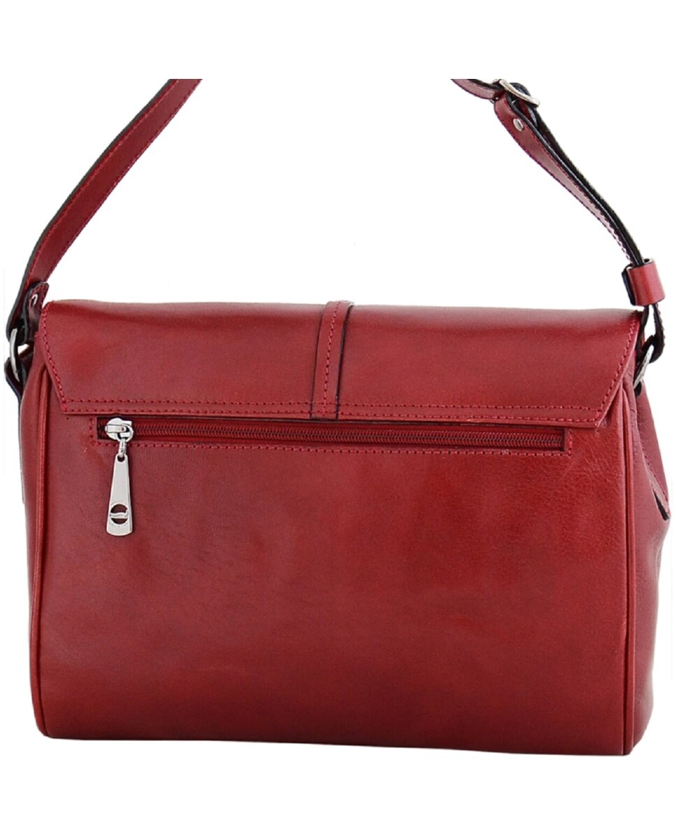 Bolsa de Senhora ARIZONA em pele de bovino com curtimenta vegetal de origem italiana em Vermelho Vermelho-2
