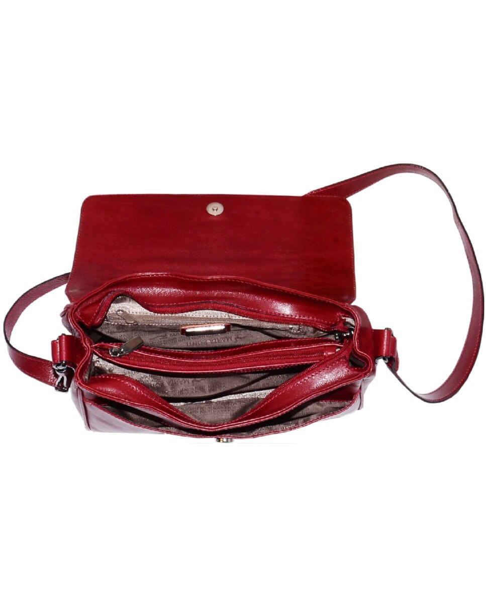Bolsa de Senhora ARIZONA em pele de bovino com curtimenta vegetal de origem italiana em Vermelho Vermelho-3