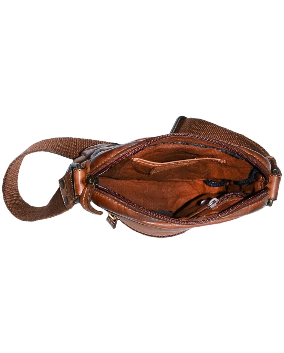 Bolsa de Homem OSLO em pele de curtimenta vegetal lavada em Camel Castanho-3