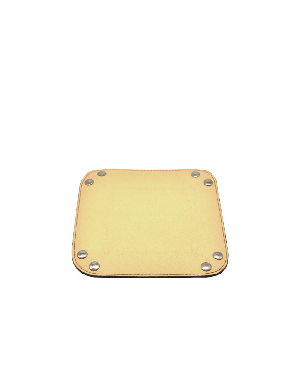 Despeja bolsos de pele em bege Bege-2