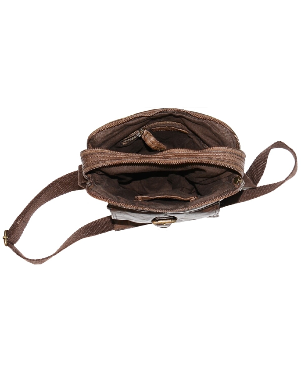 Bolsa de Homem OSLO em pele de curtimenta vegetal lavada em Castanho Castanho-3