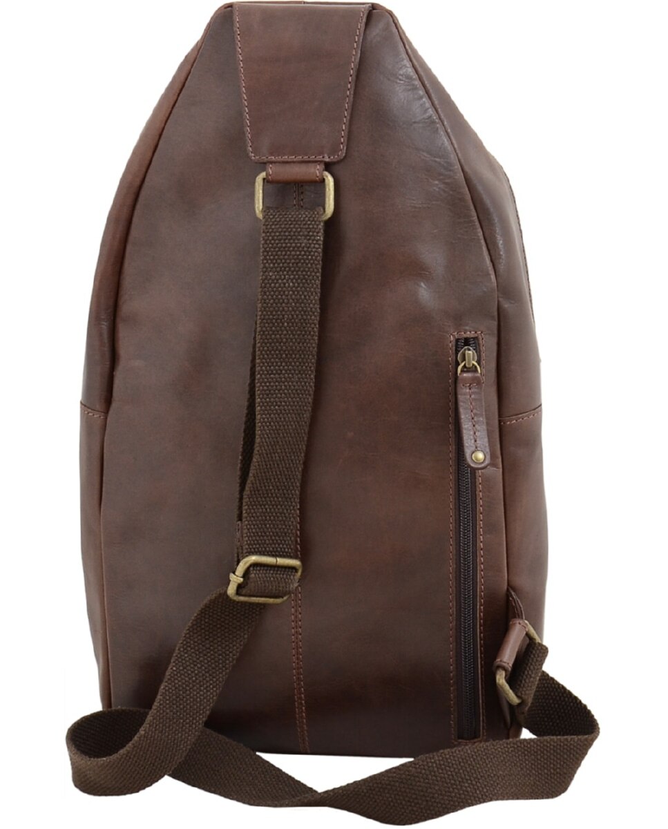 Bolsa de Tiracolo de Homem ADVENTURE em pele de bovino com curtimenta semivegetal e acabamento rústico em Castanho Castanho-2