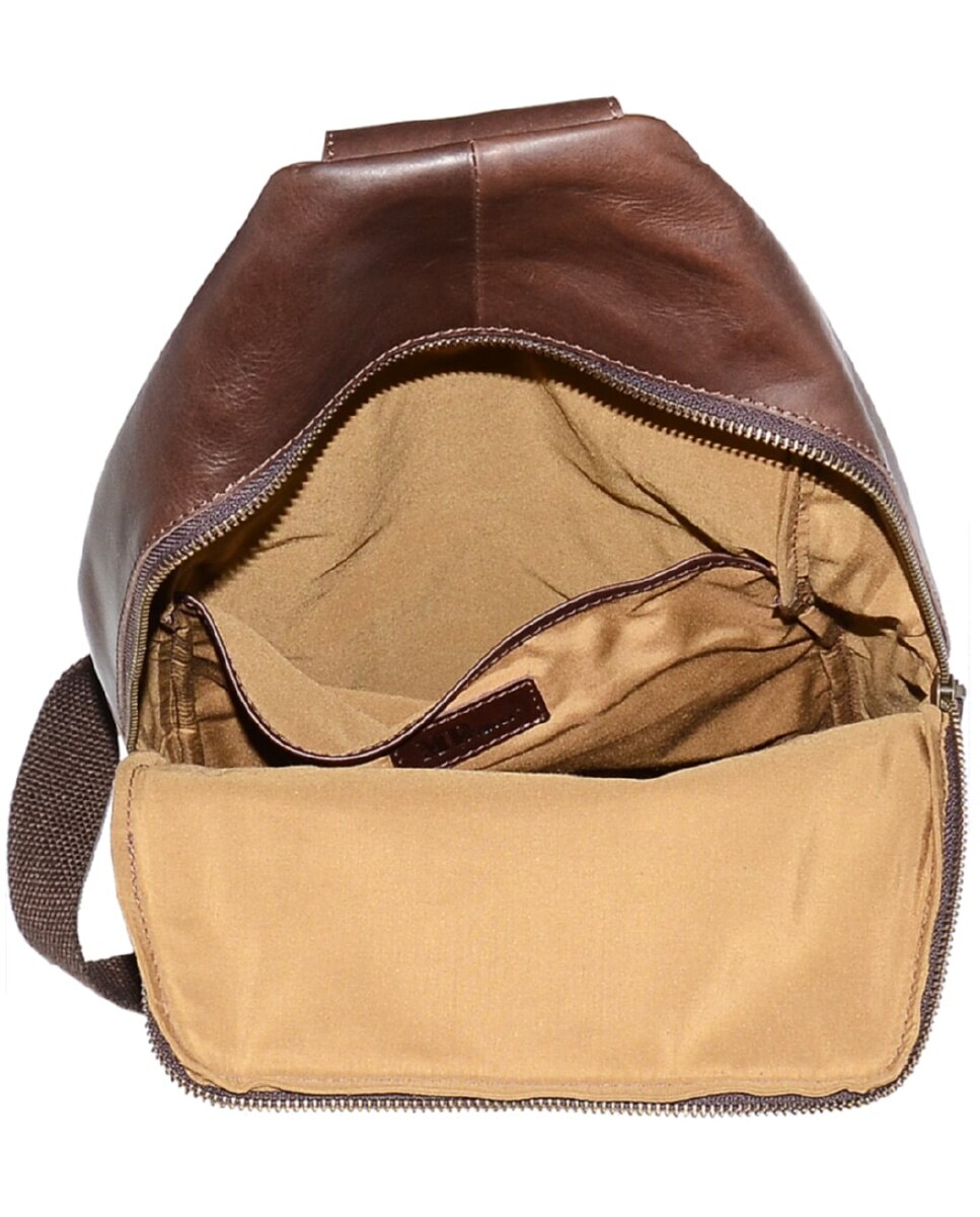 Bolsa de Tiracolo de Homem ADVENTURE em pele de bovino com curtimenta semivegetal e acabamento rústico em Castanho Castanho-3