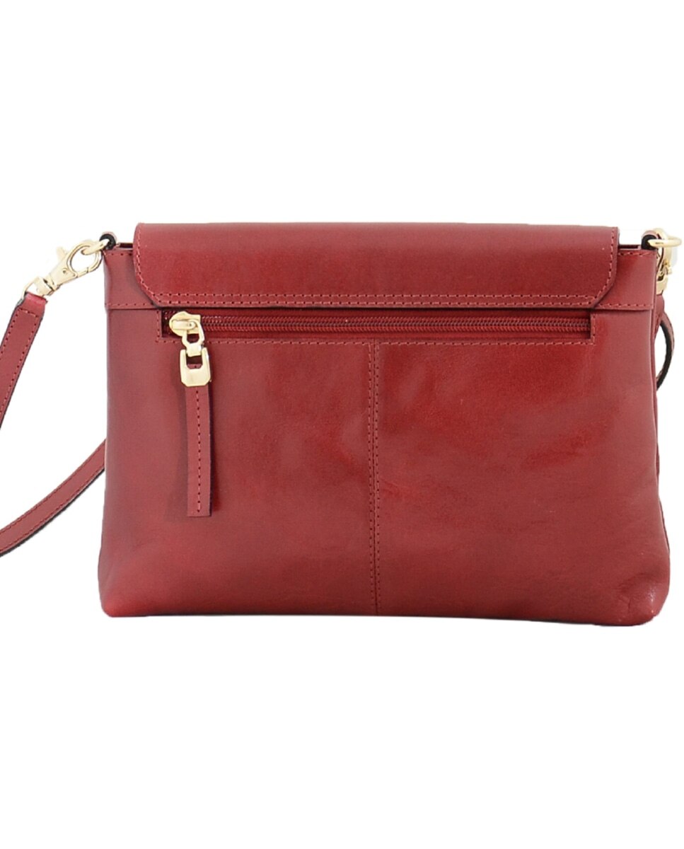 Mala de Senhora TROPICAL em pele de bovino com curtimenta vegetal de origem italiana em Vermelho Vermelho-3