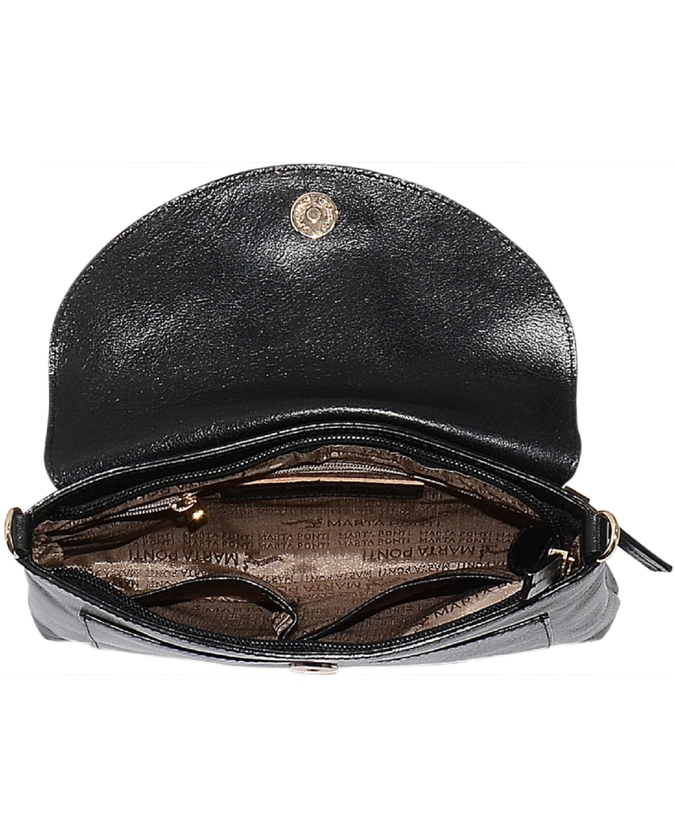 Mala de Senhora TROPICAL em pele de bovino com curtimenta vegetal de origem italiana em Preto Preto-3